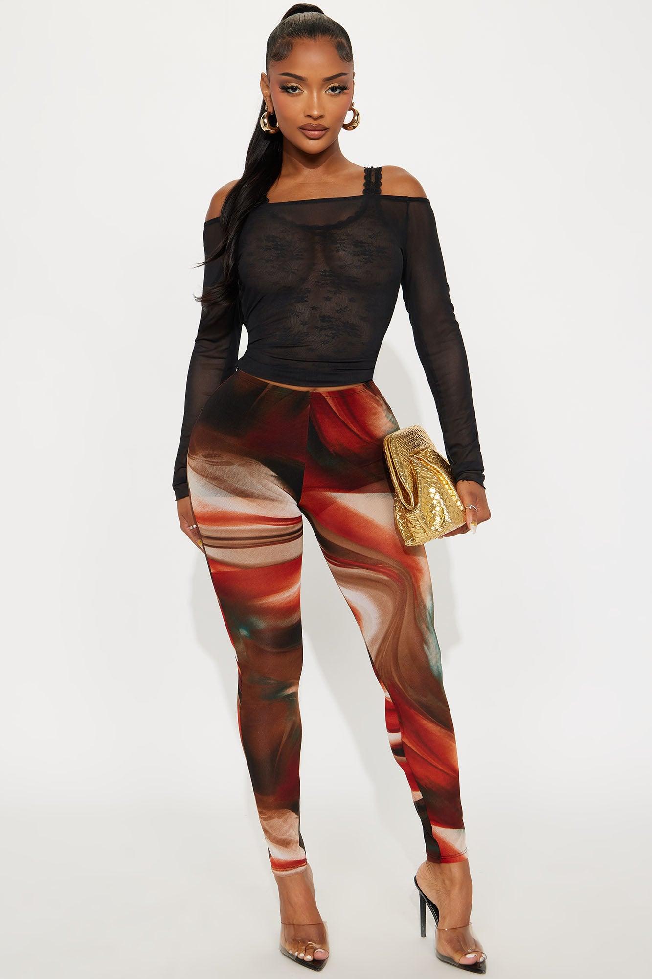 Classic Sign Mesh Long Sleeve Top - Black Female Product Image