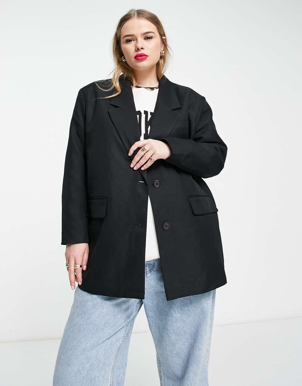 Noisy May Curve tailored blazer Product Image