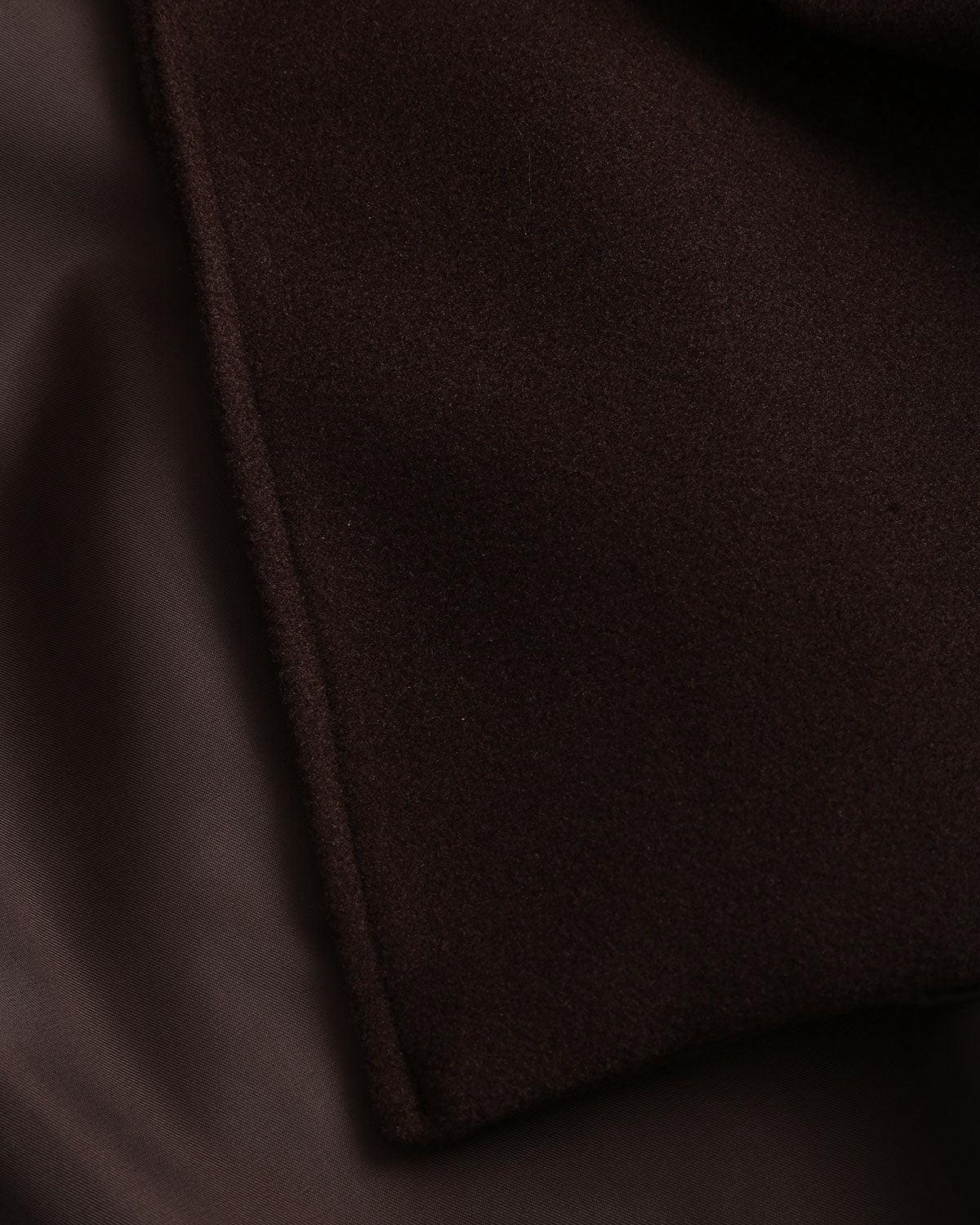 Coffee Belted Shawl Coat Product Image