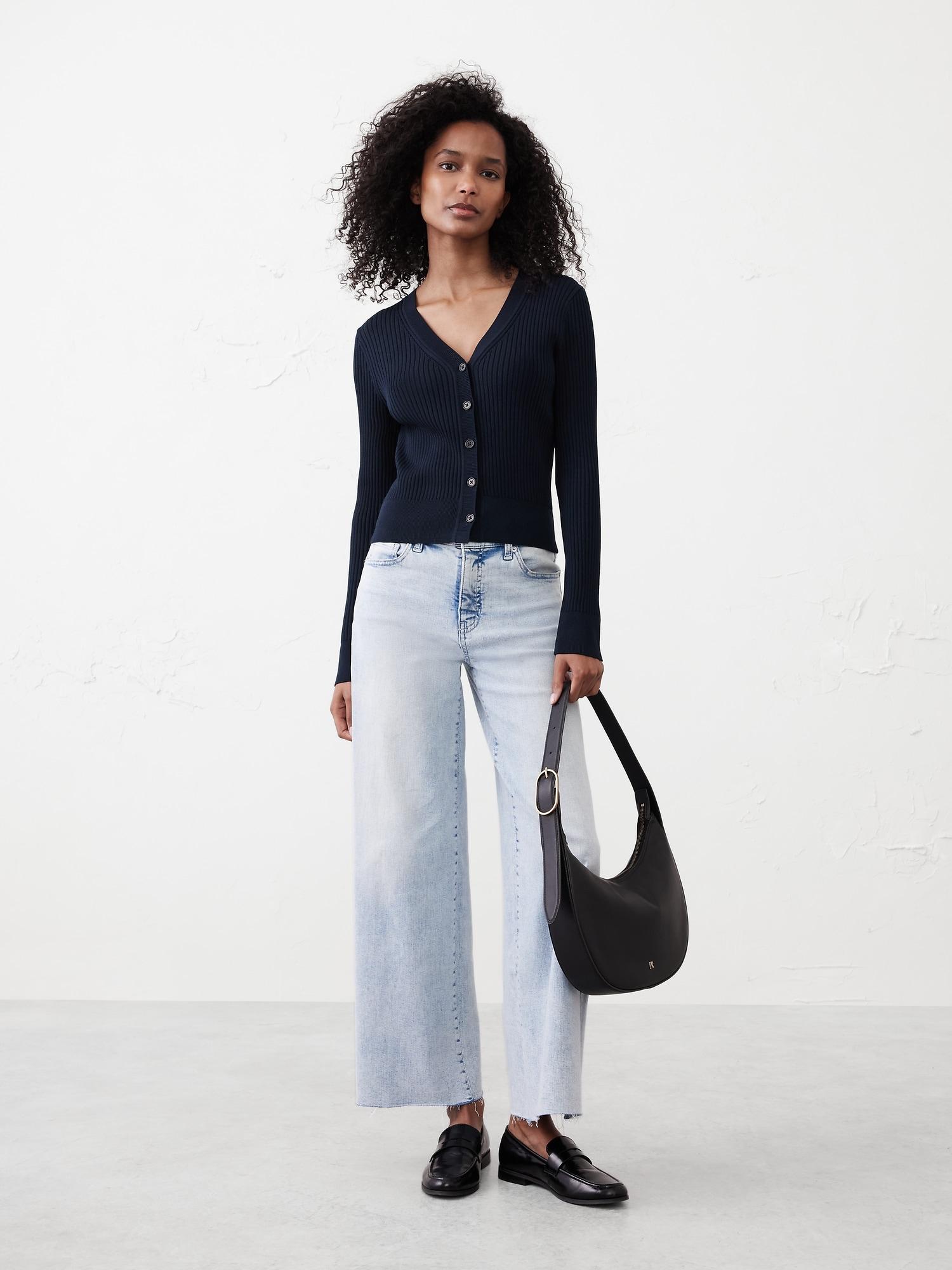 Ribbed Cardigan Sweater Product Image