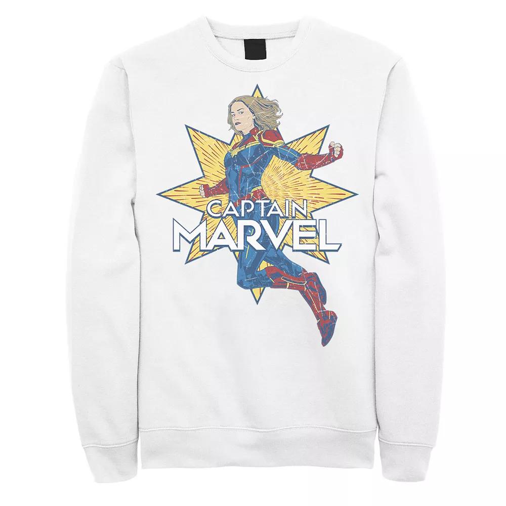 Men's Marvel Captain Marvel Sketch Portrait Logo Sweatshirt,  Product Image