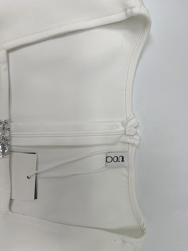 A-Line Flared Sleeves Shiny Solid Color Split-Joint Square-Neck Maxi Dresses Product Image