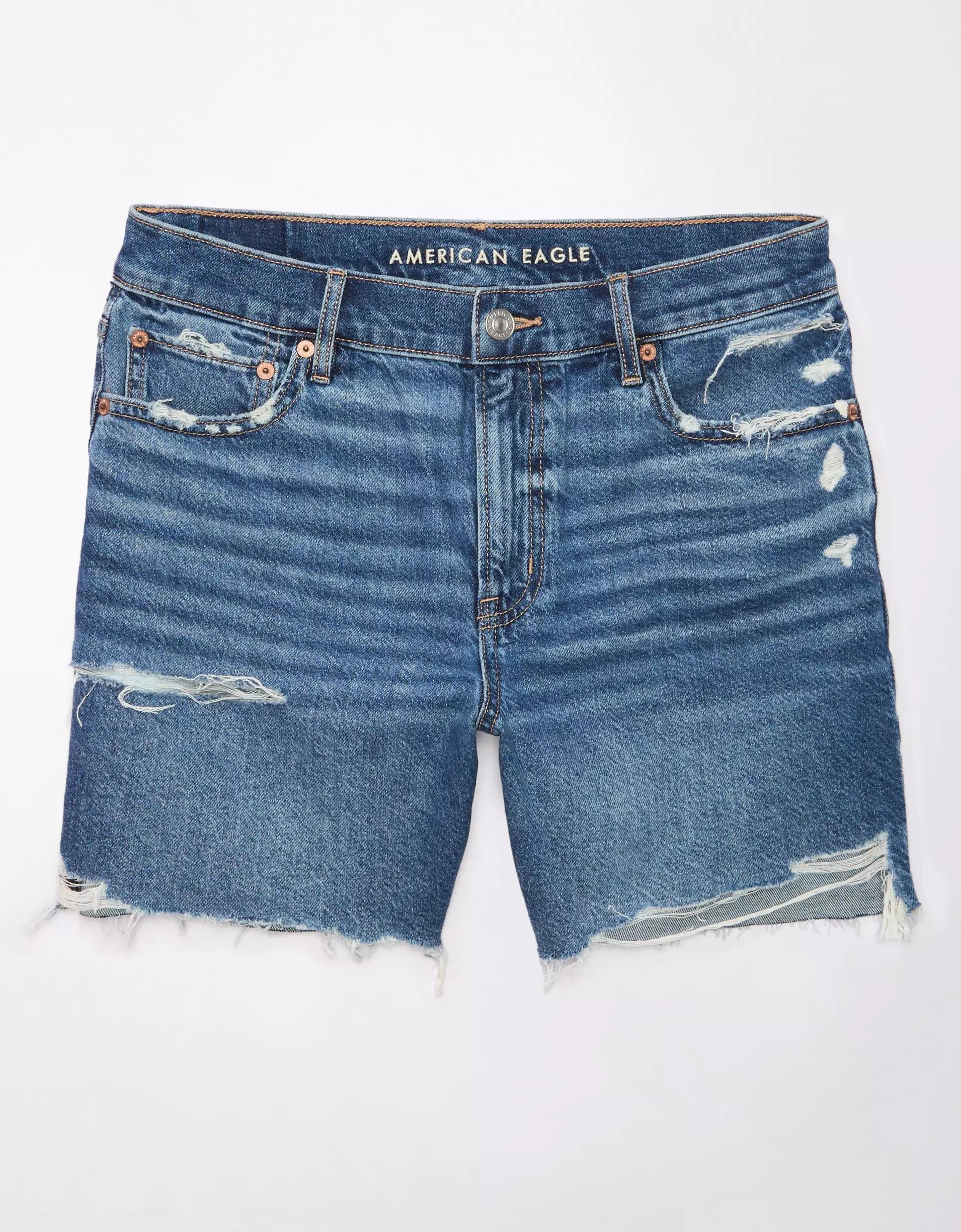 AE 6" Strigid Super High-Waisted Relaxed Ripped Denim Short Product Image