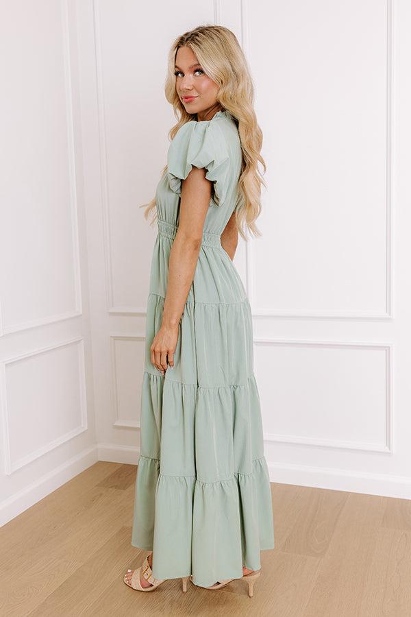 Simply Sweet Maxi Dress in Sage Product Image