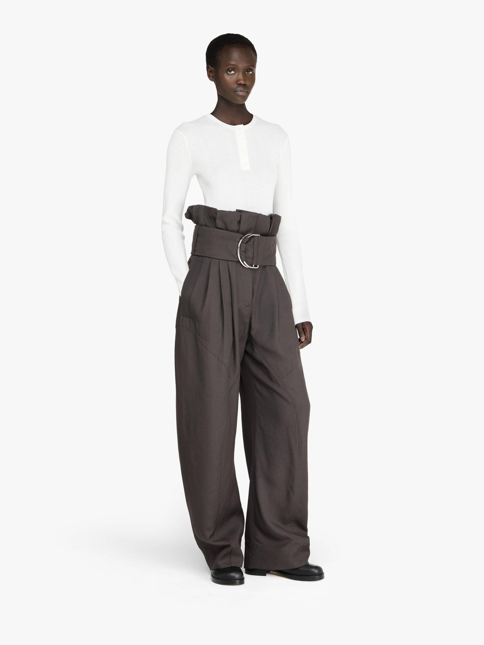 GATHERED WAIST D-RING TROUSERS Product Image