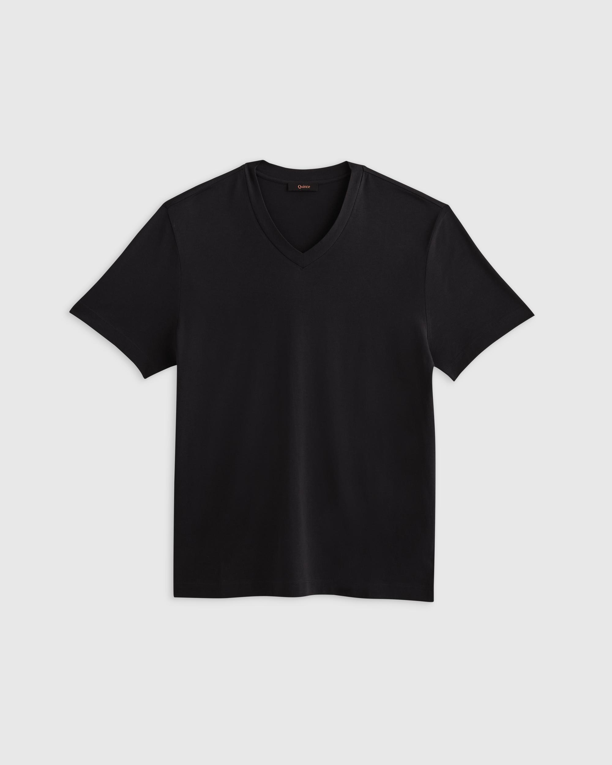 Quince | Men's 100% Pima Cotton Luxe Touch V-Neck T-Shirt Organic Cotton Product Image
