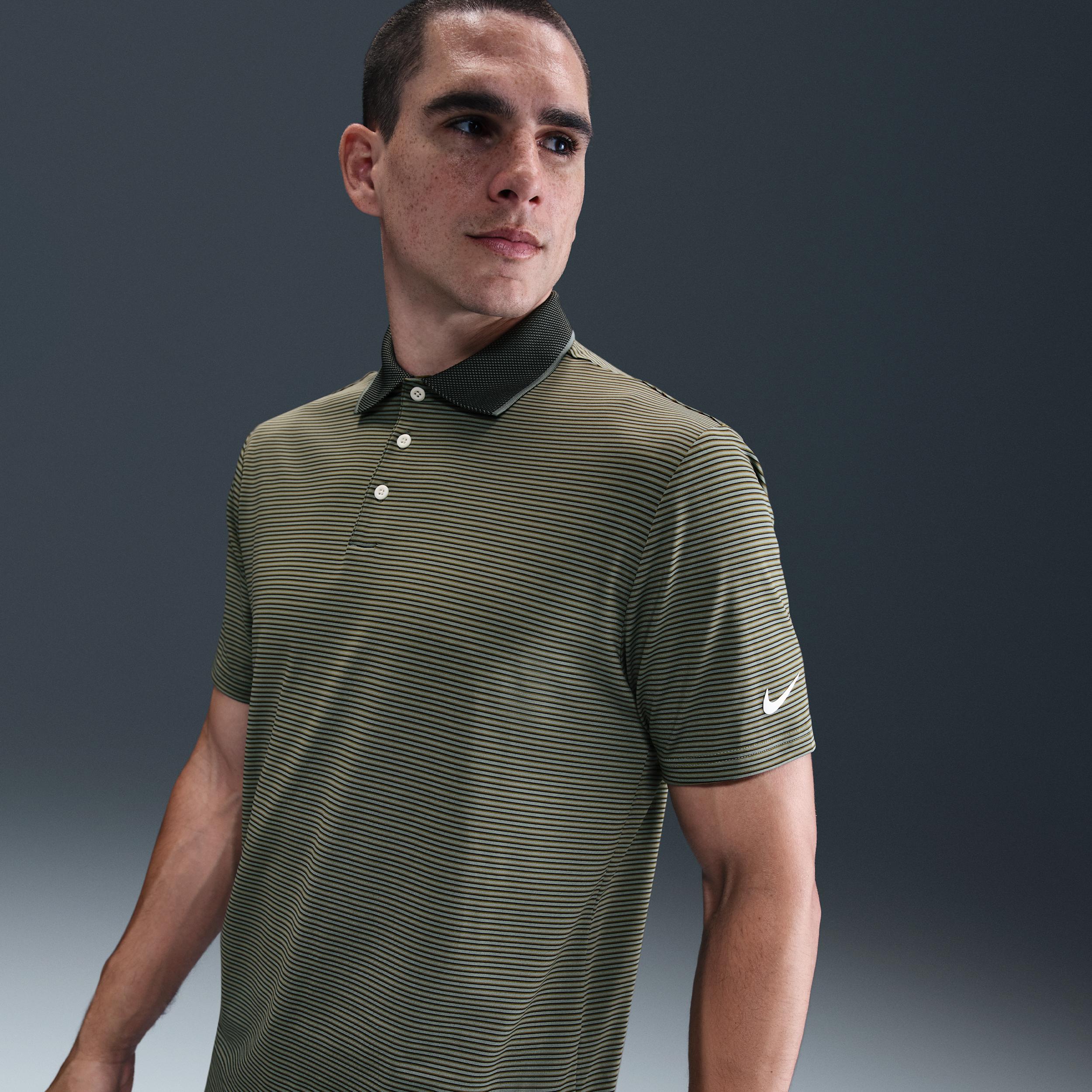 Nike Mens Tour Dri-FIT Striped Golf Polo | FZ7479-237 Product Image