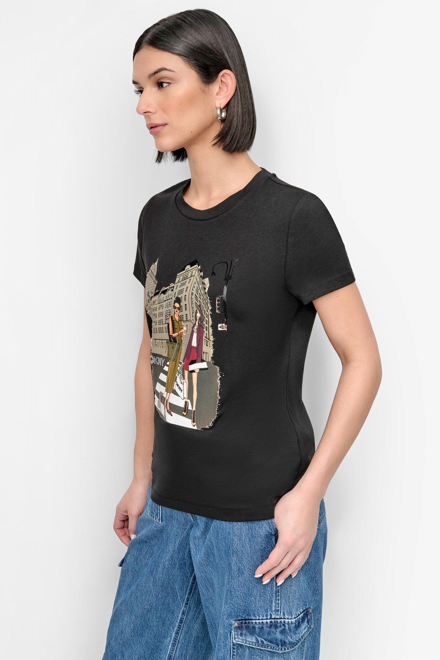 FIFTH AVE EMBELLISHED GRAPHIC TEE Product Image