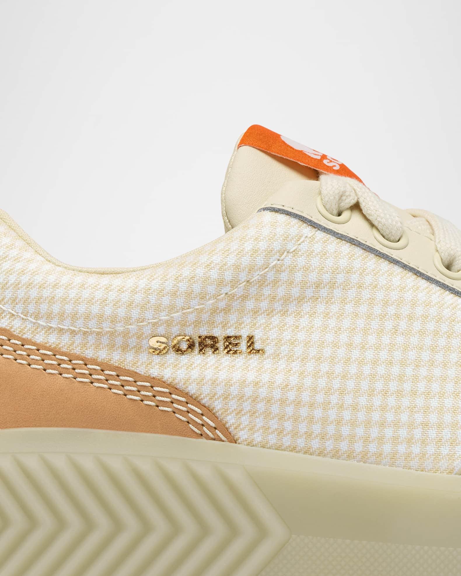 Ona Ave Check Mixed Leather Sneakers Product Image