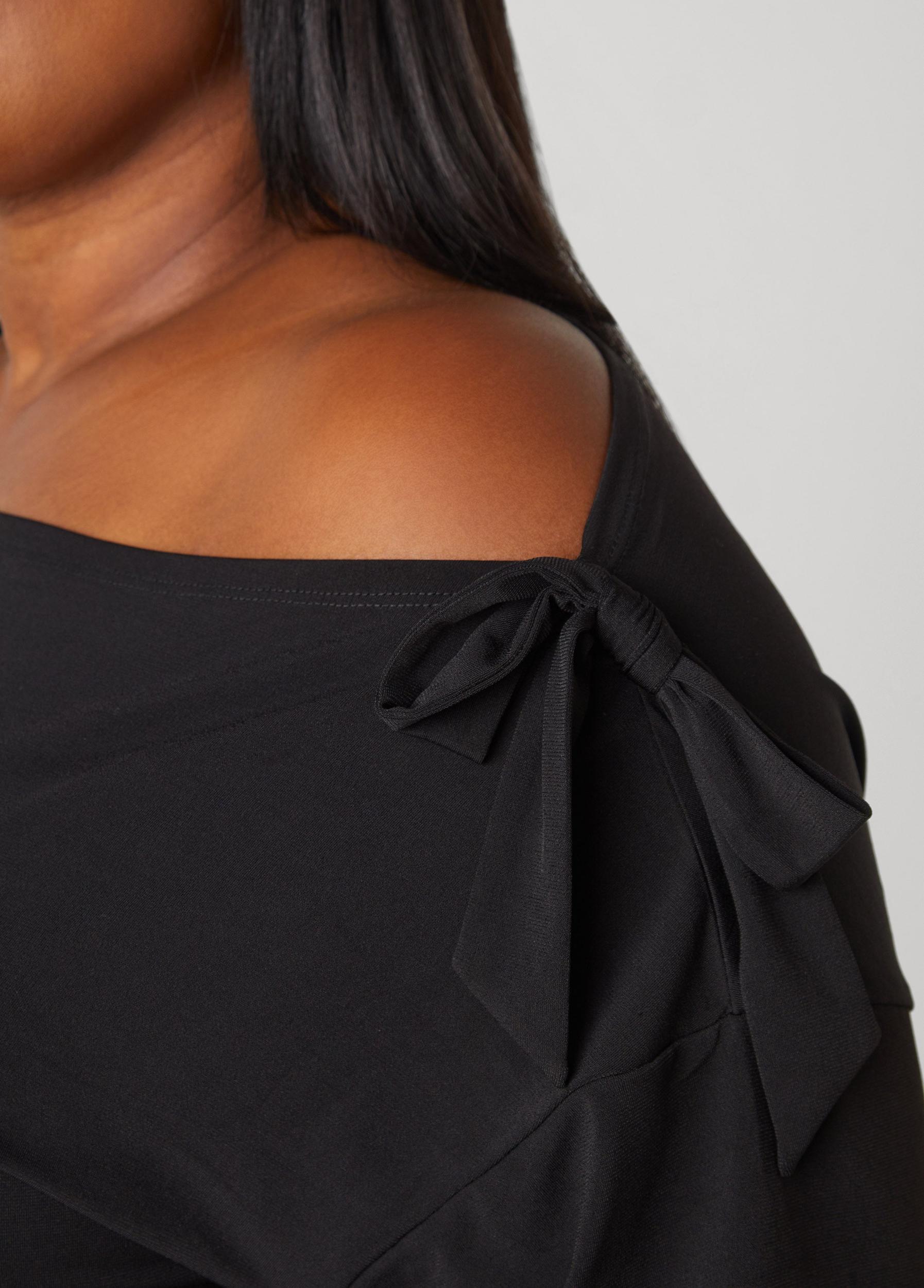 Bow Embellished One Shoulder Top Product Image