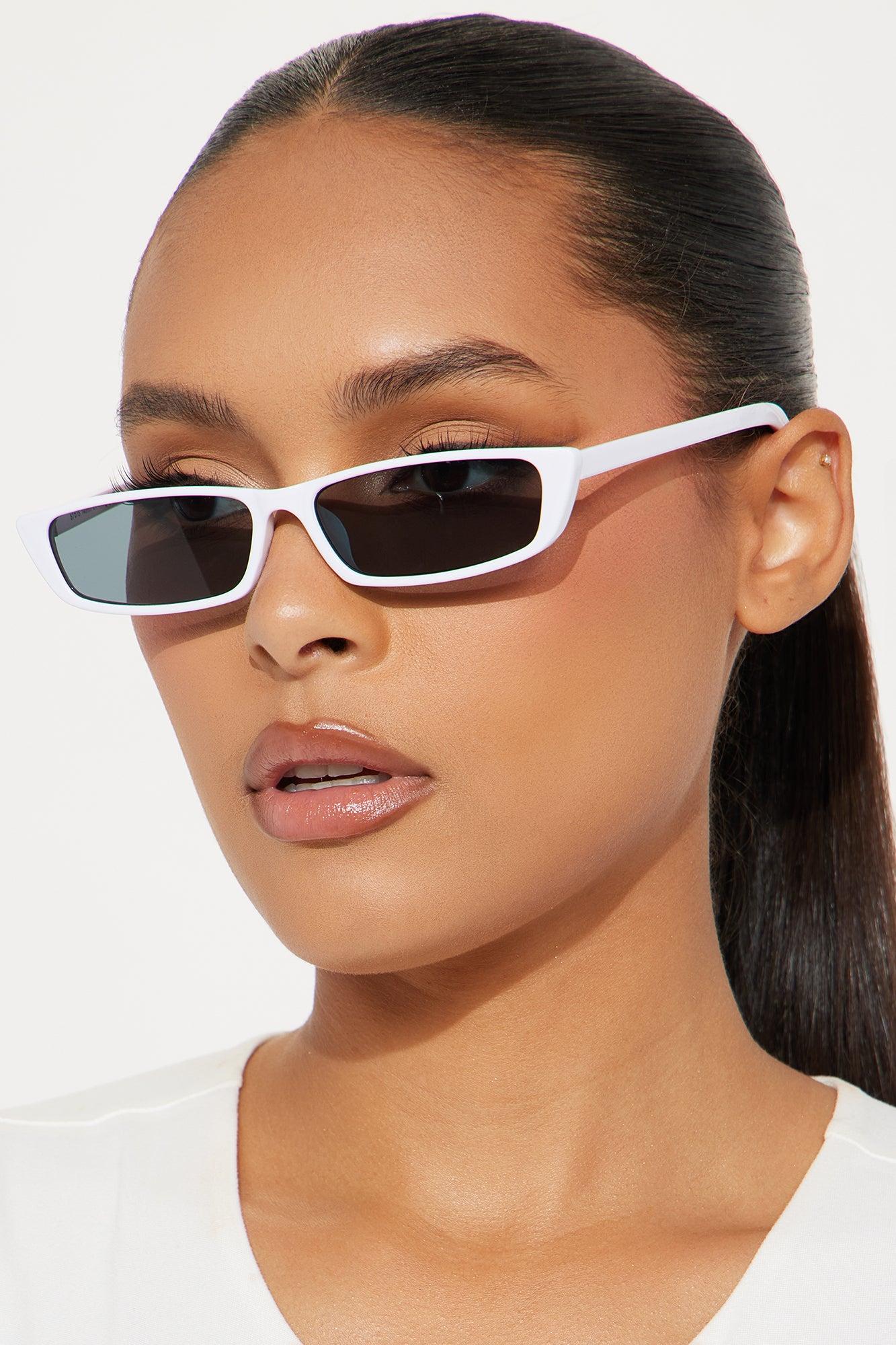 Drive Through Square Sunglasses - White Product Image