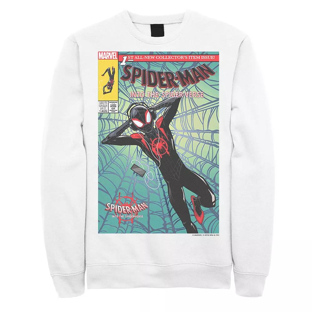 Men's Marvel Spiderverse Collectors Comic Cover Graphic Fleece Pullover,  Product Image