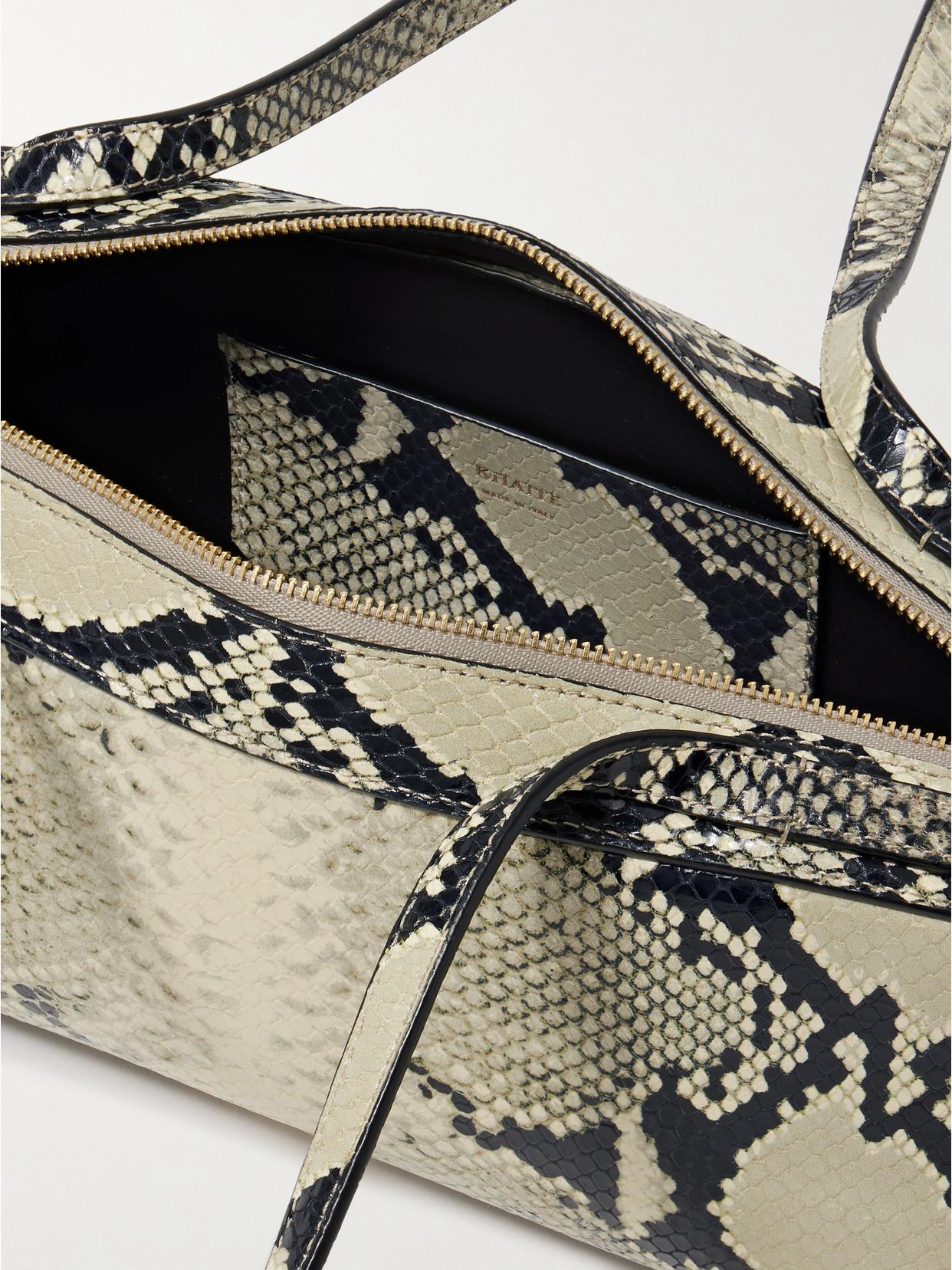 KHAITE Womens Natural Simona Snakeskin-effect Leather Shoulder Bag In Multi Product Image