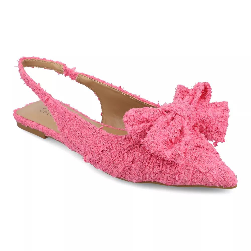 Journee Sabbrina Women's Tru Comfort Foam Sling Back Pointed Toe Flats, Size: 6, Pink Product Image
