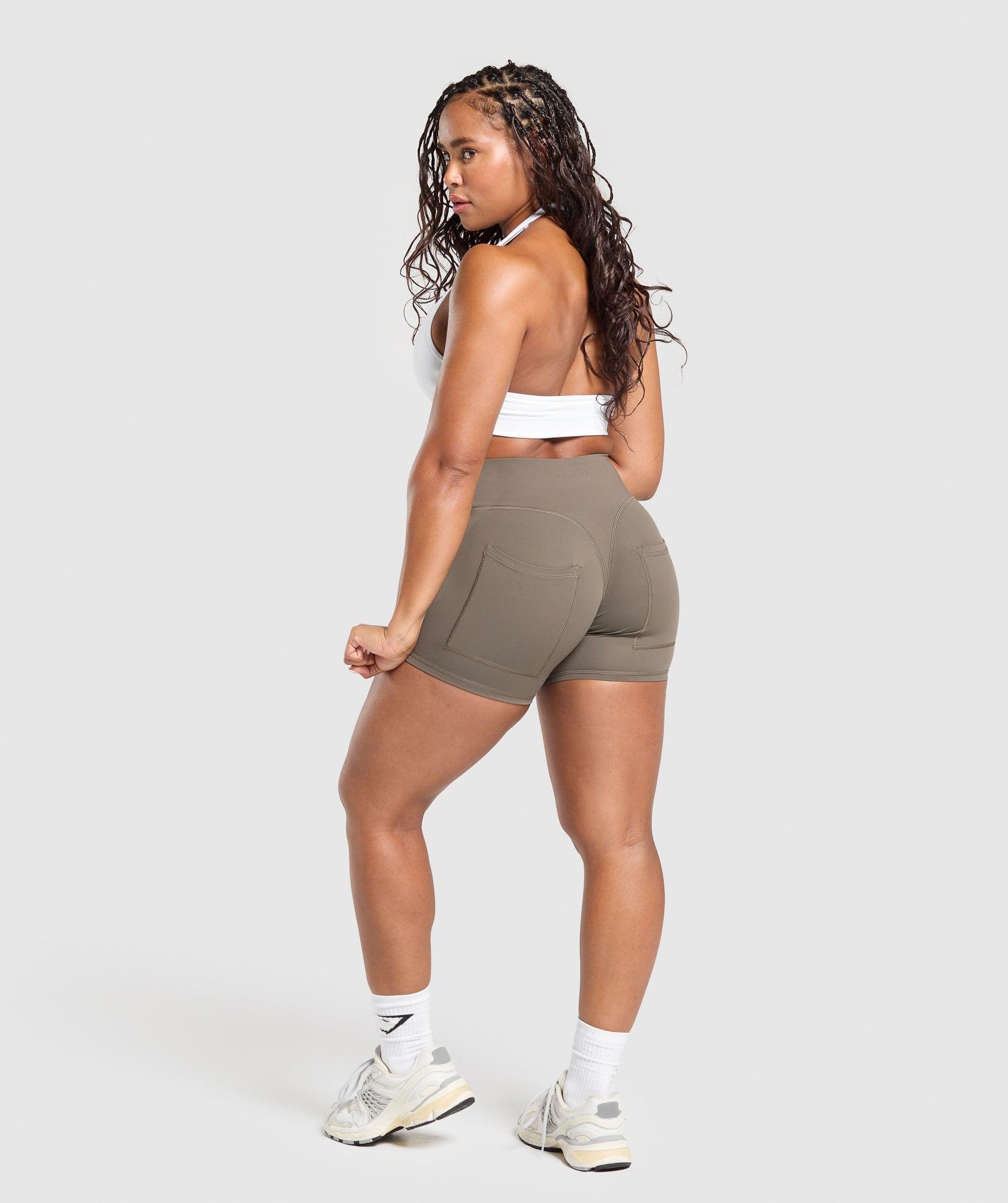 Gymshark Superset Pocket Shorts - Camo Brown Female Product Image