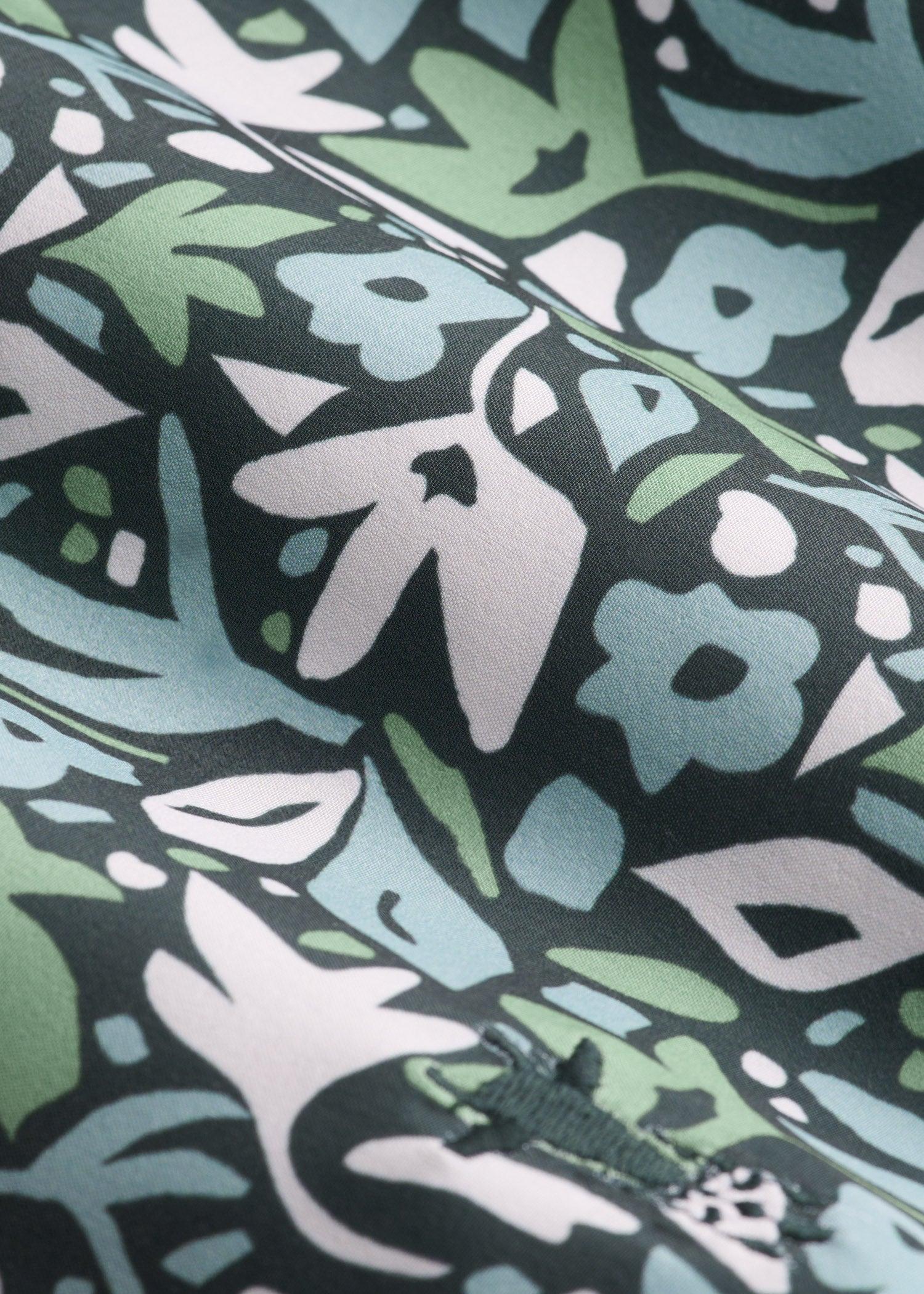 Volley Swim Shorts for Tall Men in Green Floral Male Product Image