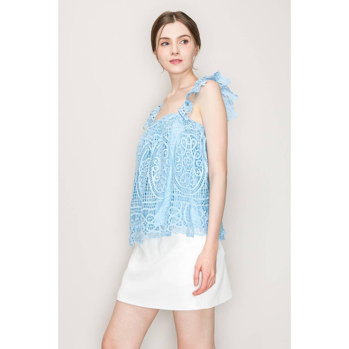 Maya Sleeveless Lace Top Product Image