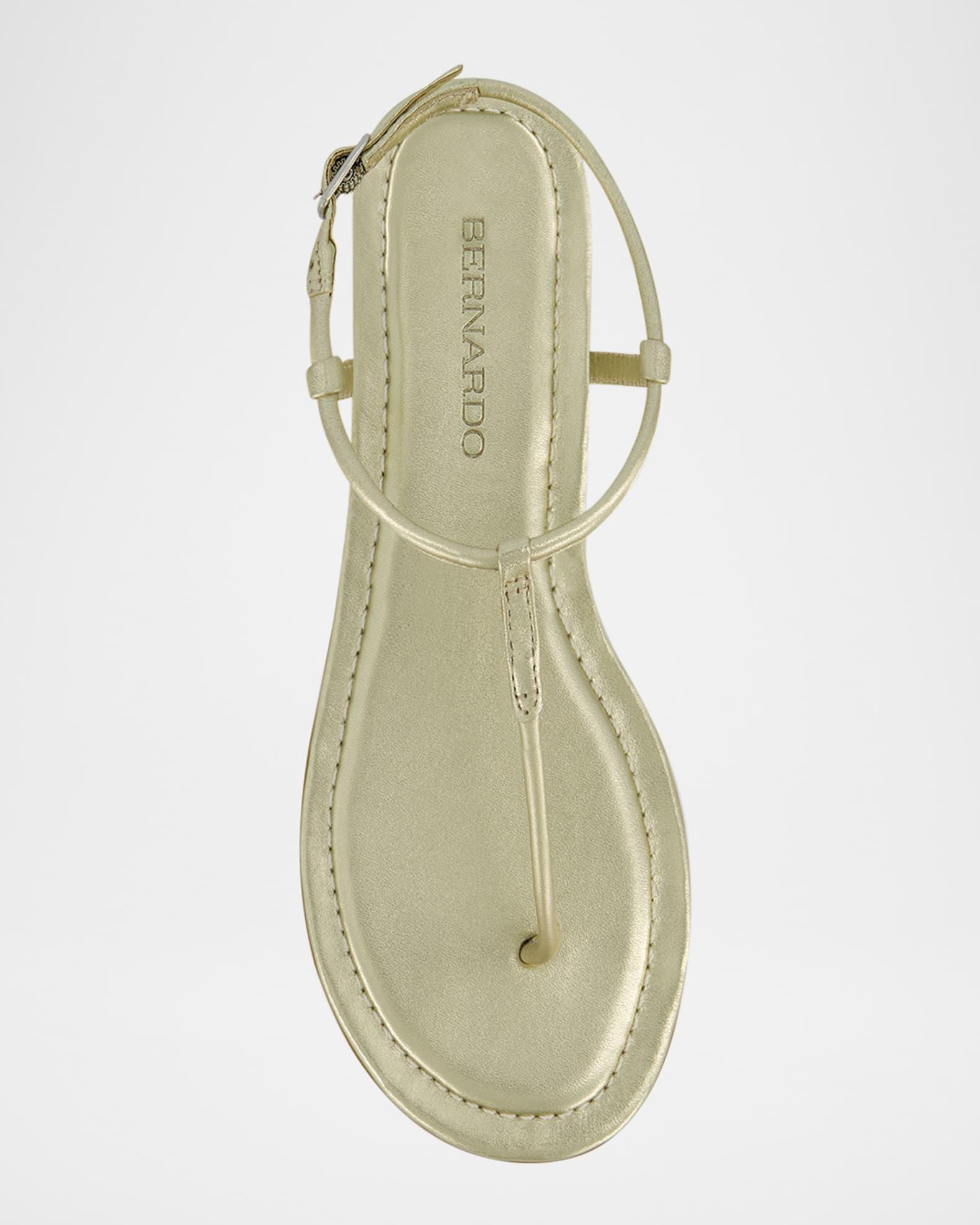 Hercu Metallic Ankle-Strap Flat Sandals Product Image