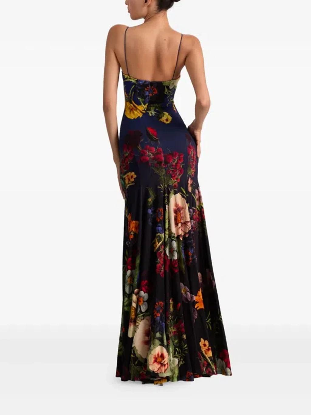 ALICE AND OLIVIA Augusta Spaghetti-strap Floral Maxi Dress In Multi Product Image