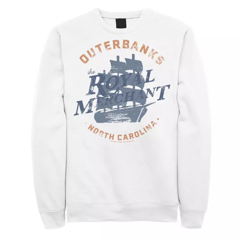 Men's Outer Banks The Royal Merchant Logo Sweatshirt, Size: XL, White Product Image