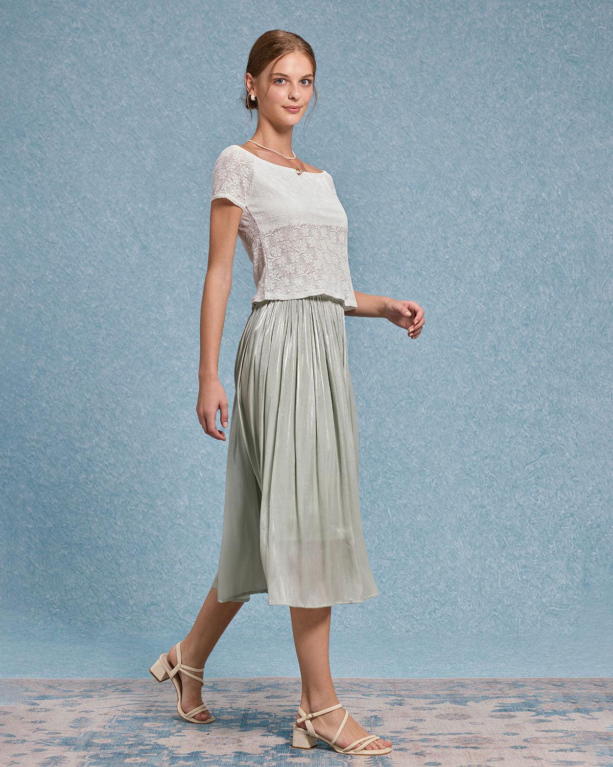 White Textured Off The Shoulder Tee Product Image