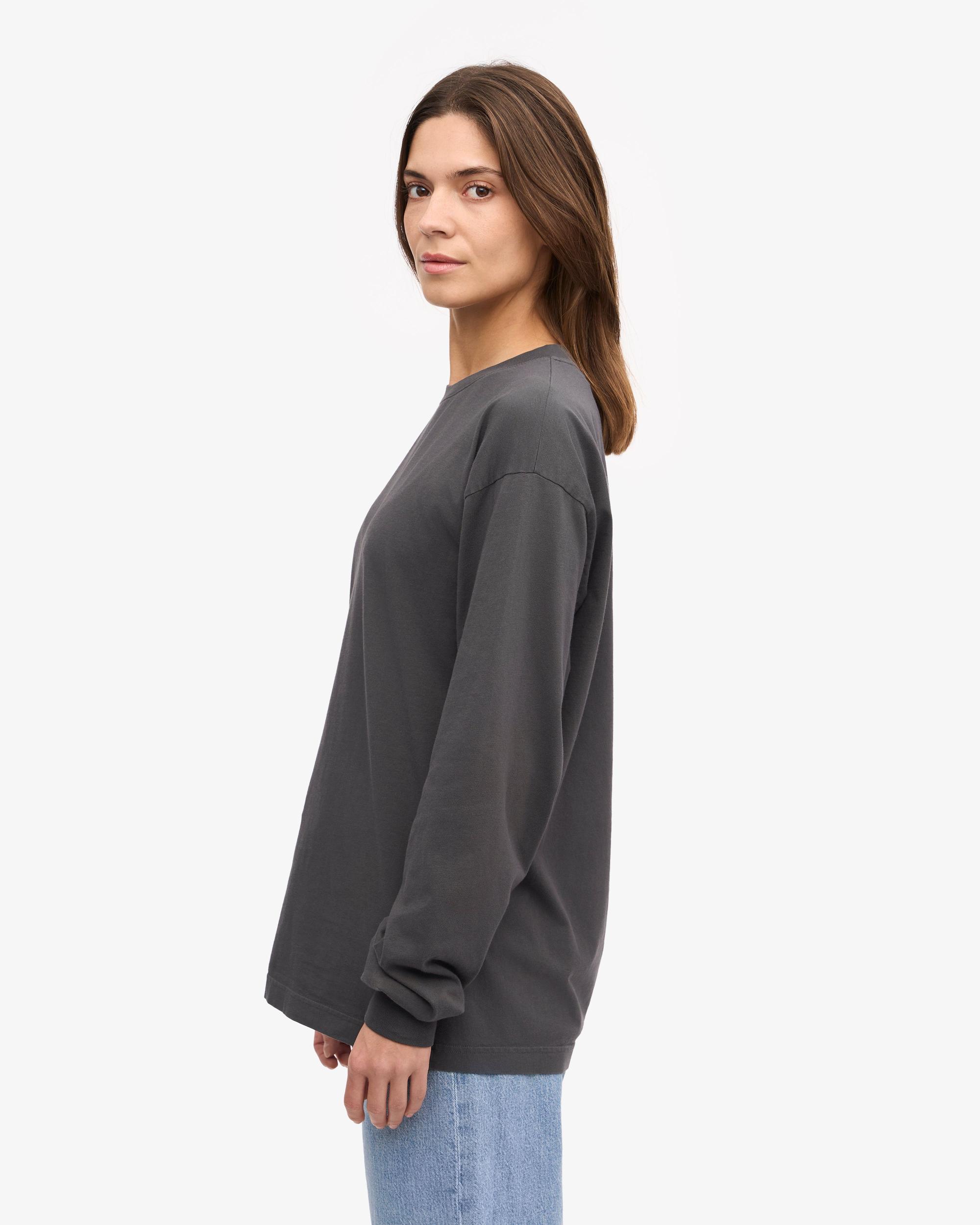Oversized Organic LS T-Shirt - Lava Grey Product Image
