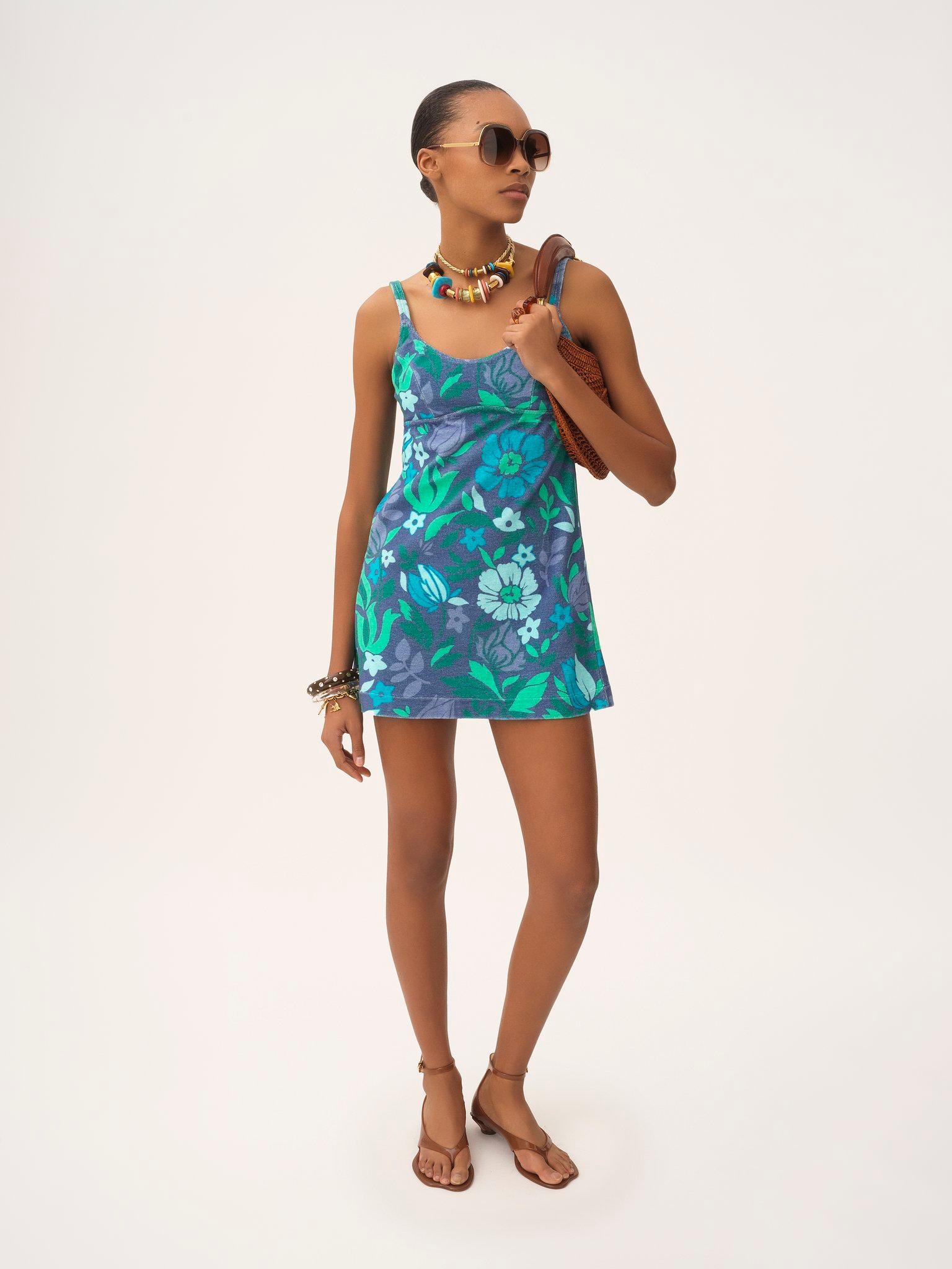 Thin-strap mini dress in cotton jersey Product Image