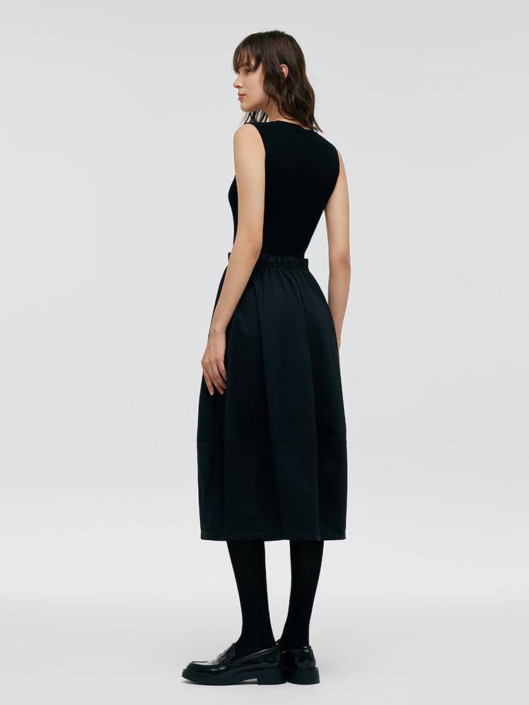 Patchwork Women Midi Vest Dress Product Image