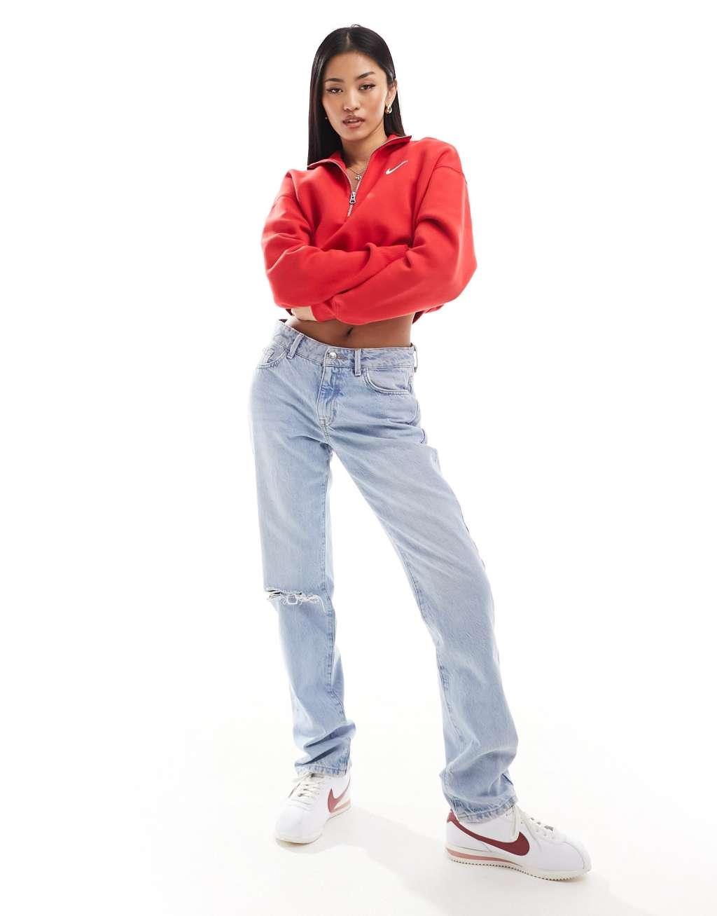 Women's Nike Sportswear Phoenix Fleece 1/4-Zip Cropped Sweatshirt Product Image