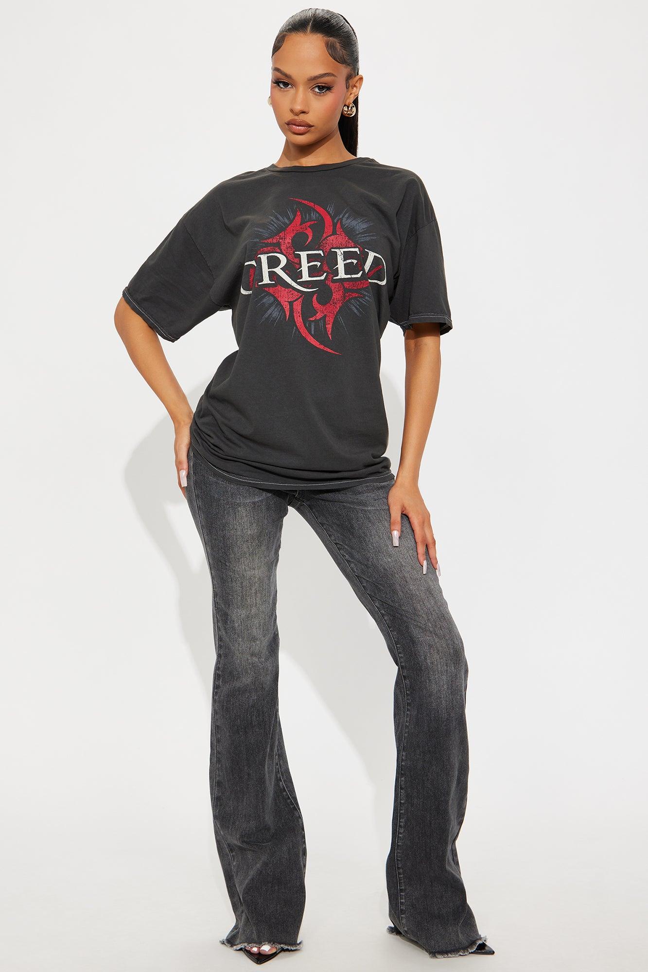 Creed Washed Oversized Tee - Black Female Product Image