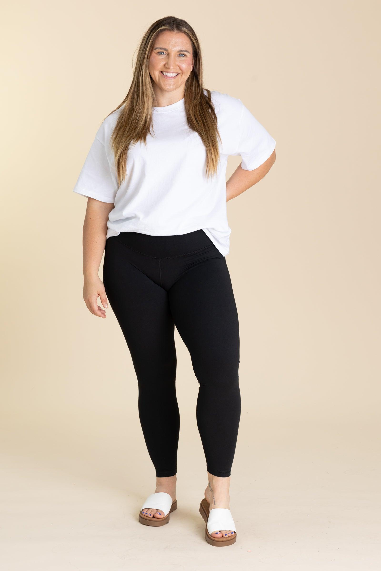 Solid Nylon Active Leggings Product Image