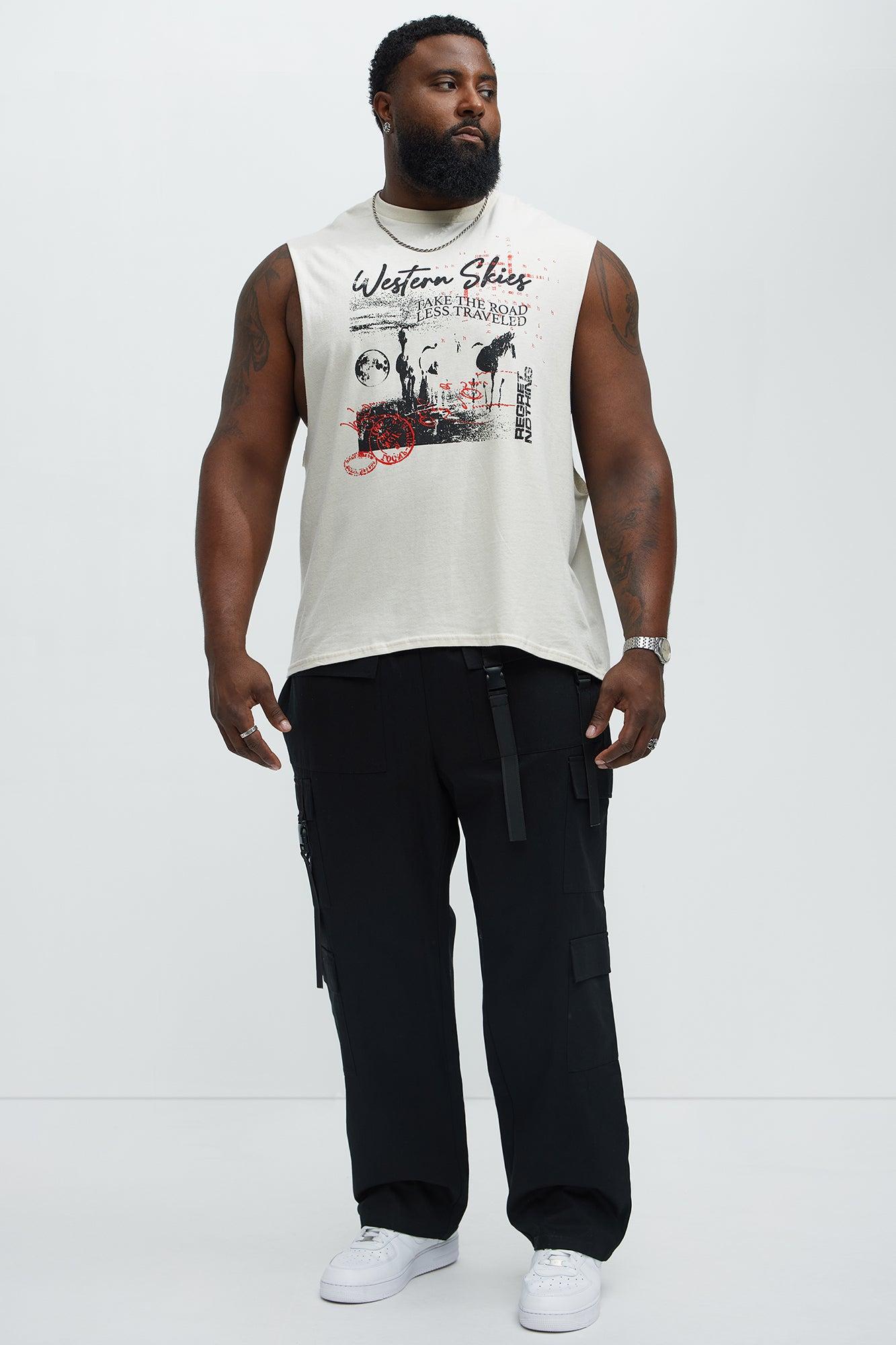Western Skies Muscle Tee - Natural Male Product Image