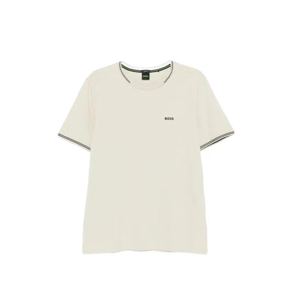 HUGO BOSS Striped Short-sleeve T-shirt In Neutral Product Image