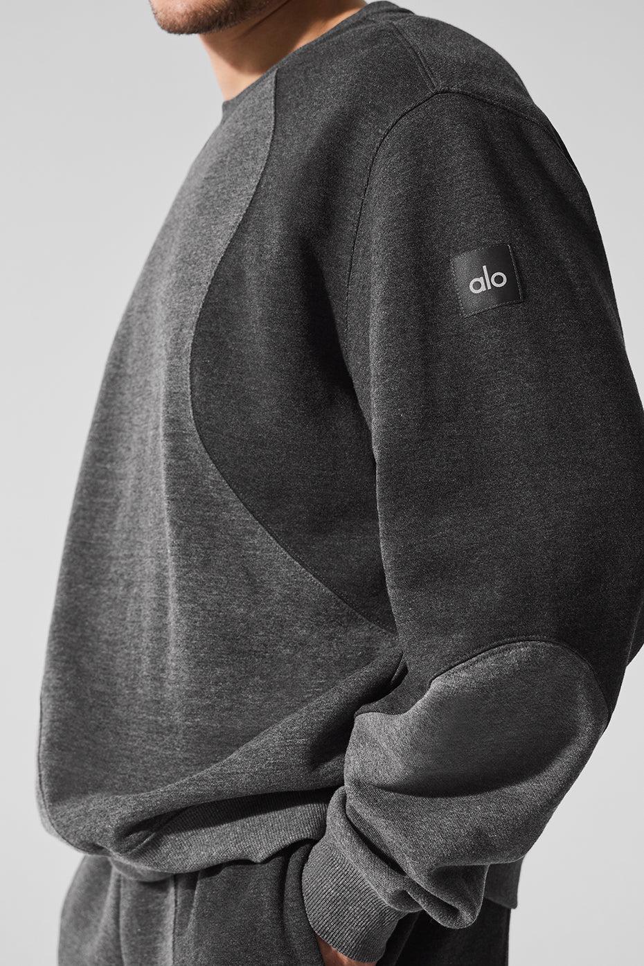 Make Waves Crew Neck Pullover - Dark Heather Grey Tonal Product Image