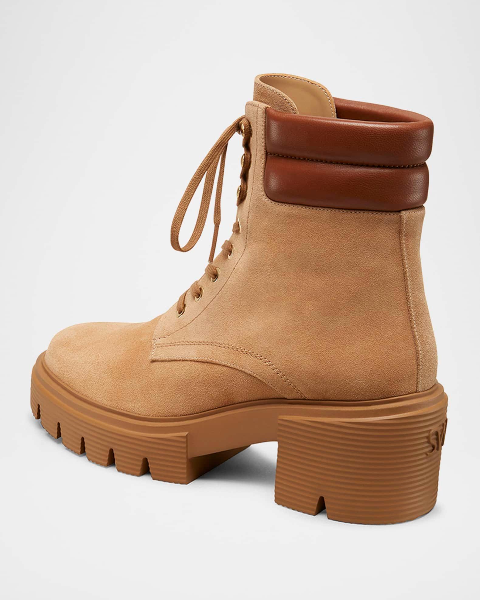 Soho Suede Lace-Up Booties Product Image