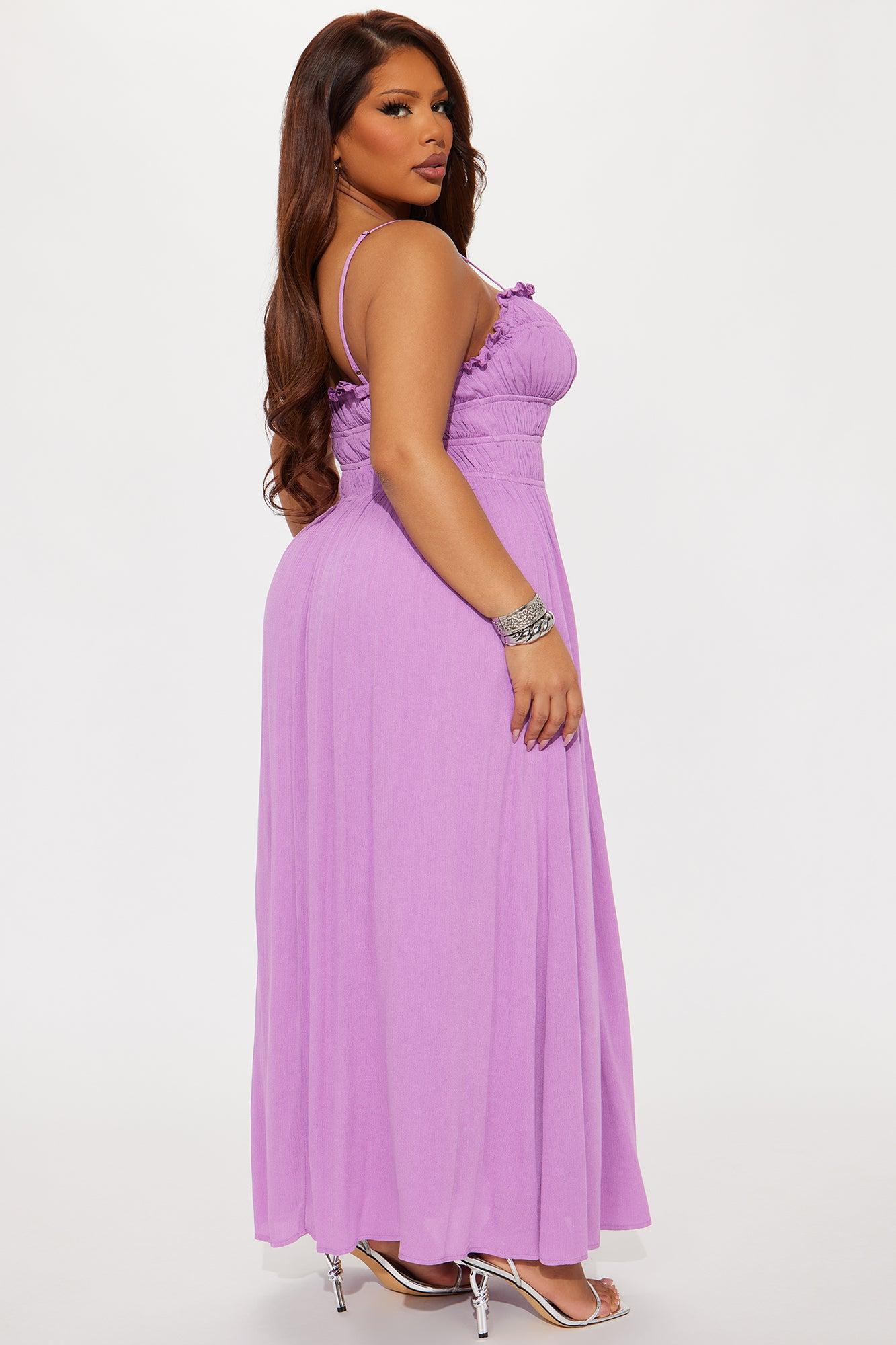 Sierra Smocked Maxi Dress - Purple Female Product Image