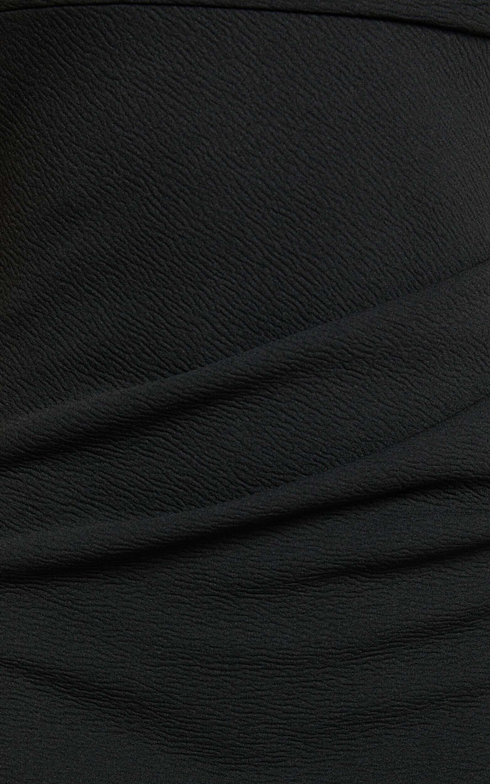 Maris Midi Dress - Full Length Halter Tie Neck Dress in Black Product Image