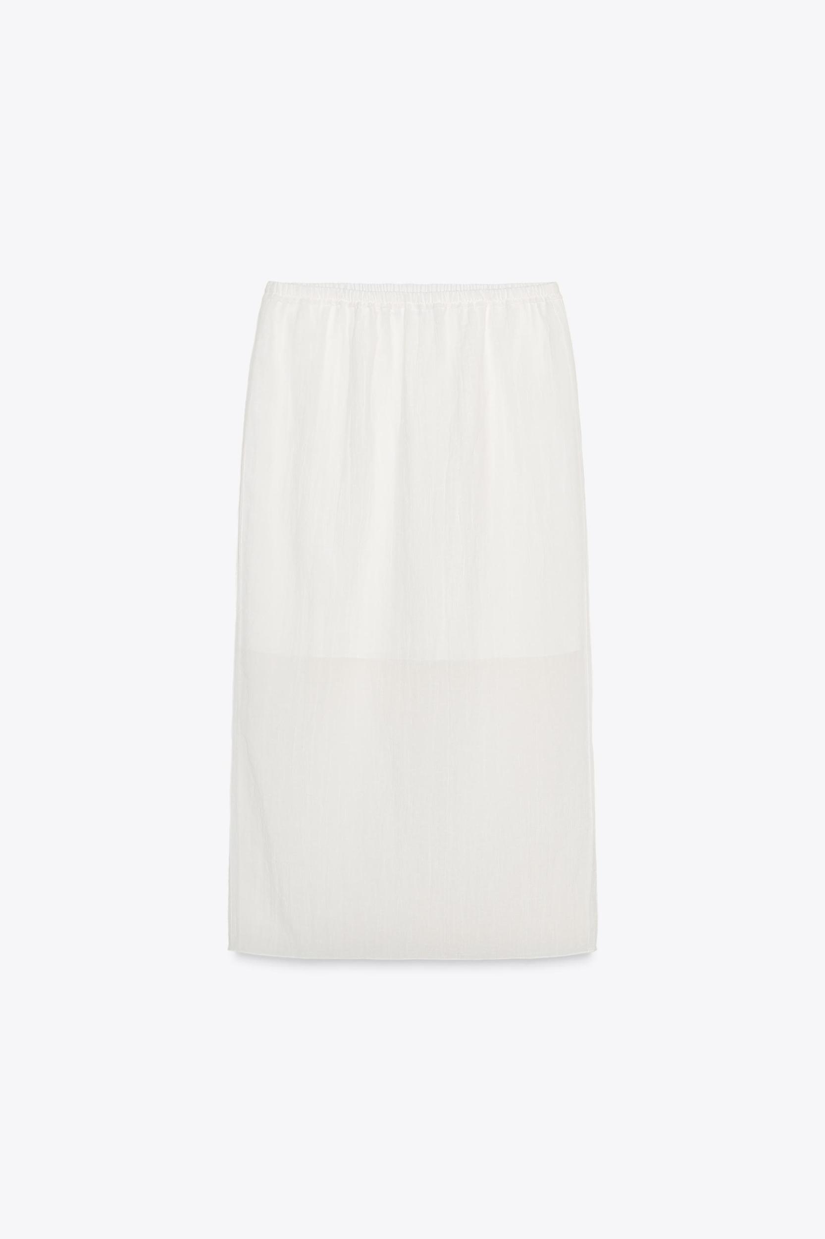 SEMI-SHEER MIDI SKIRT ZW COLLECTION Product Image