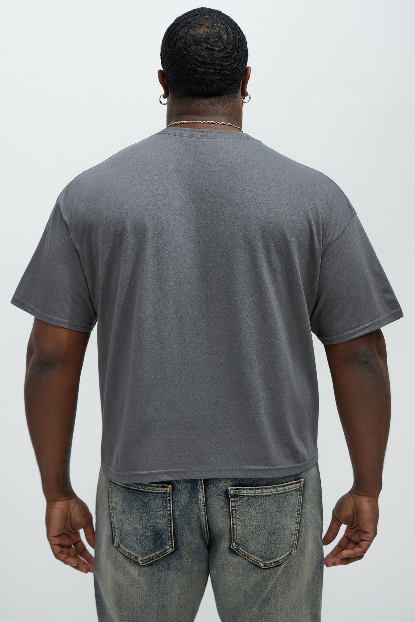 The LAnd Short Sleeve Cropped Tee - Charcoal Product Image