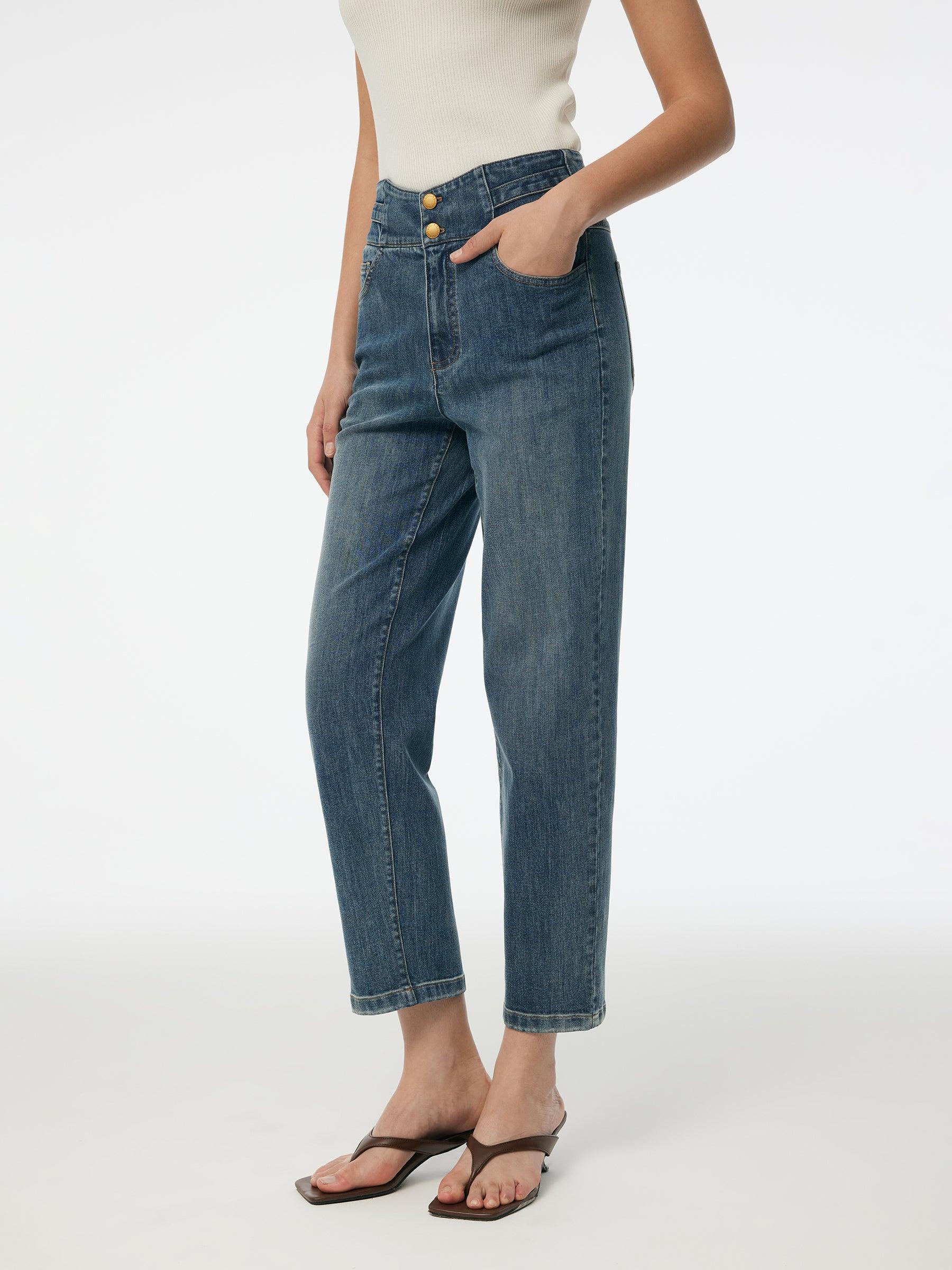 Denim Women Ankle Length Tapered Jeans Product Image