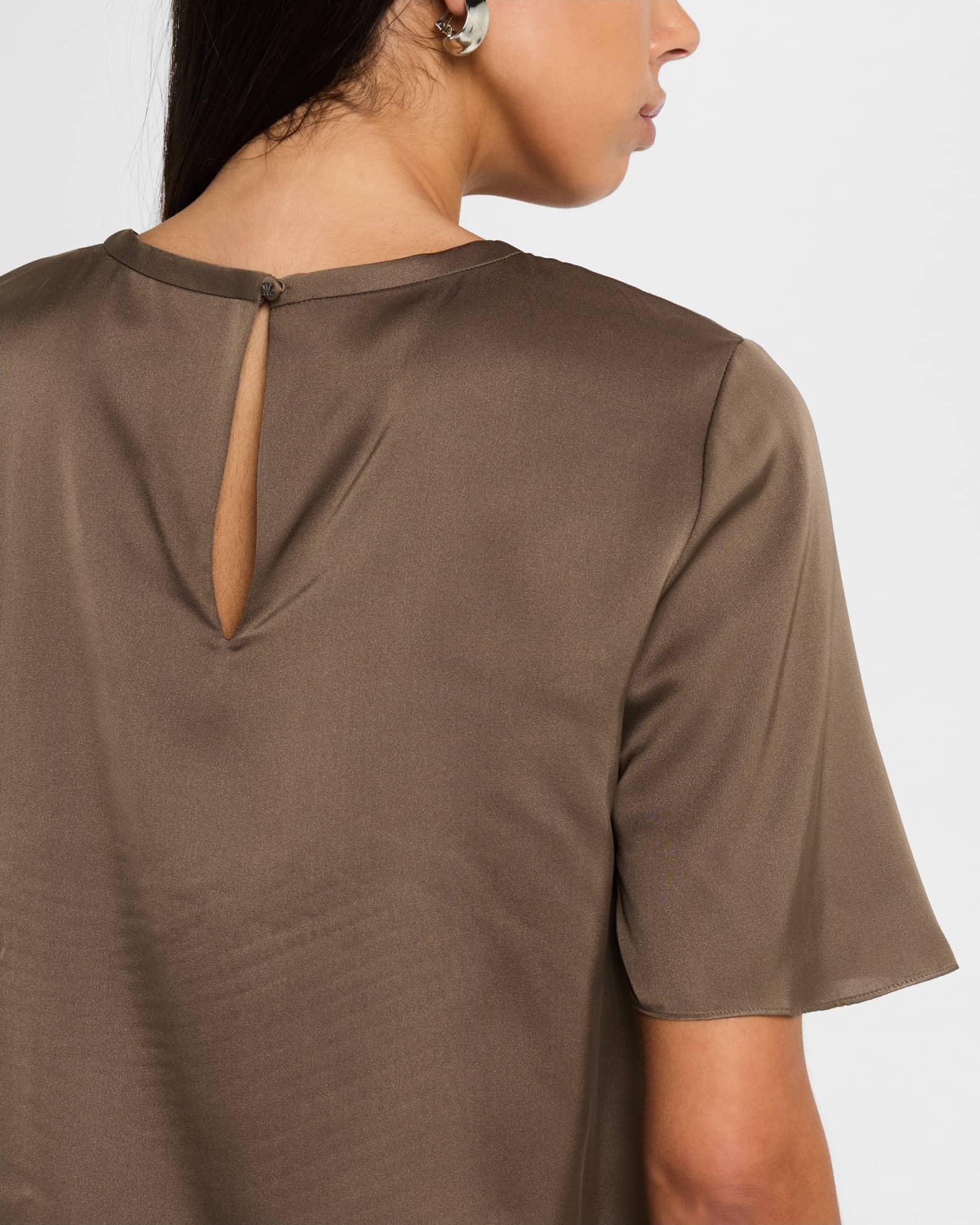 Maryl Crewneck Silk Blouse Product Image