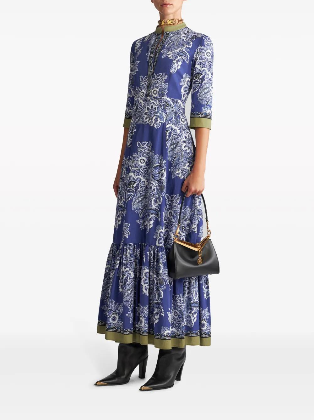floral-print cotton maxi dress Product Image