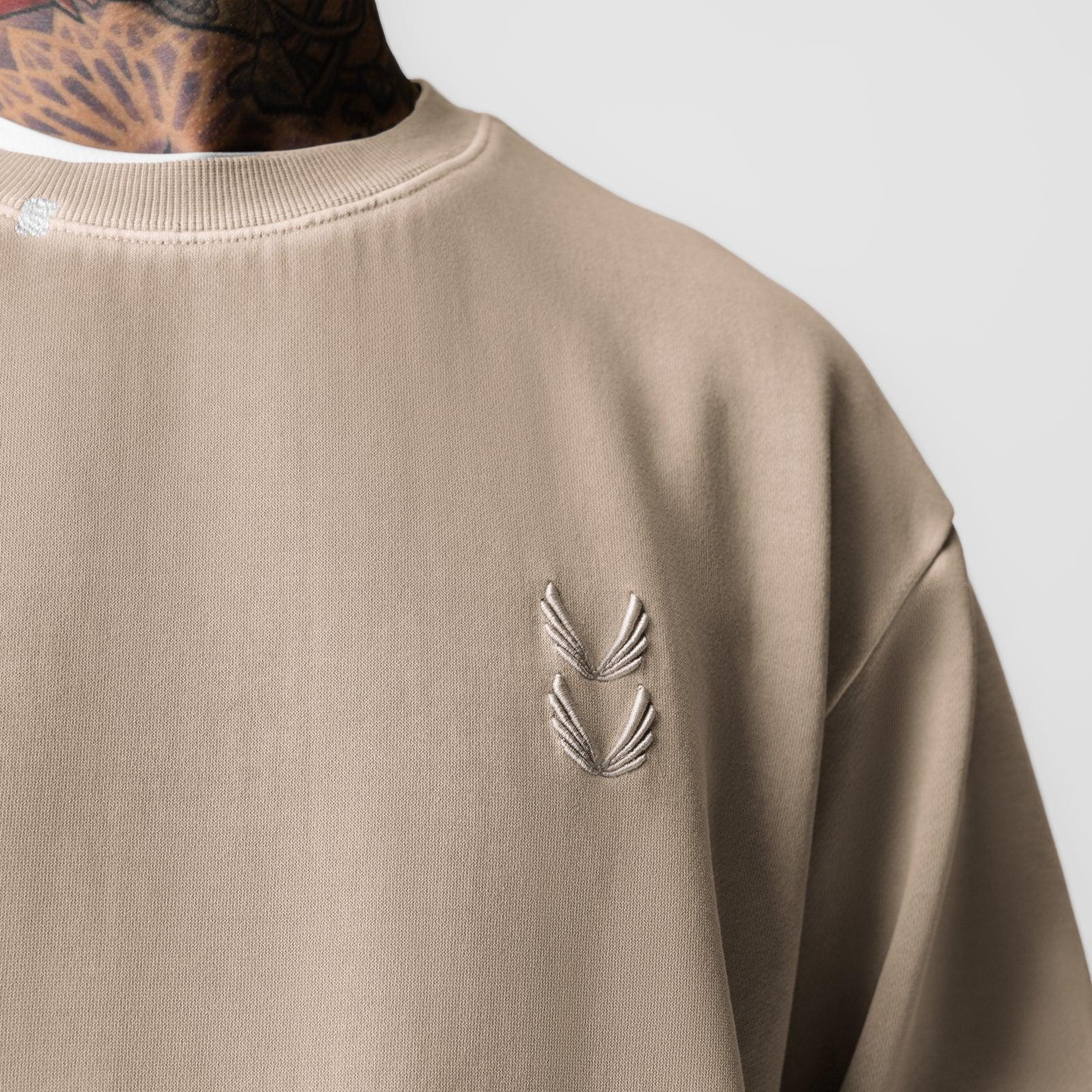 0861. Tech Essential™ Distressed Crewneck - Faded Chai Product Image