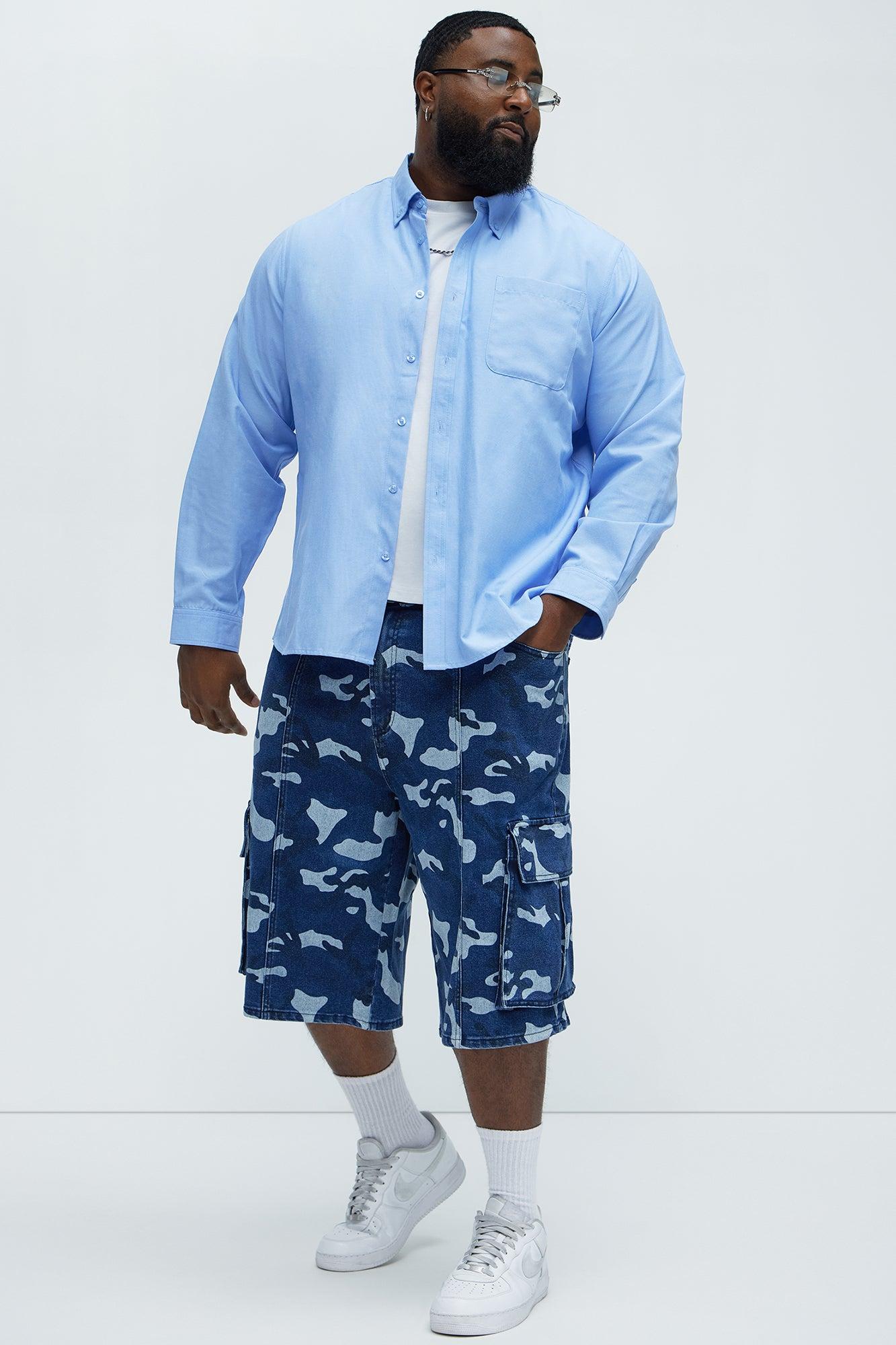 Cargo Camo Baggy Denim Shorts - Camouflage Product Image