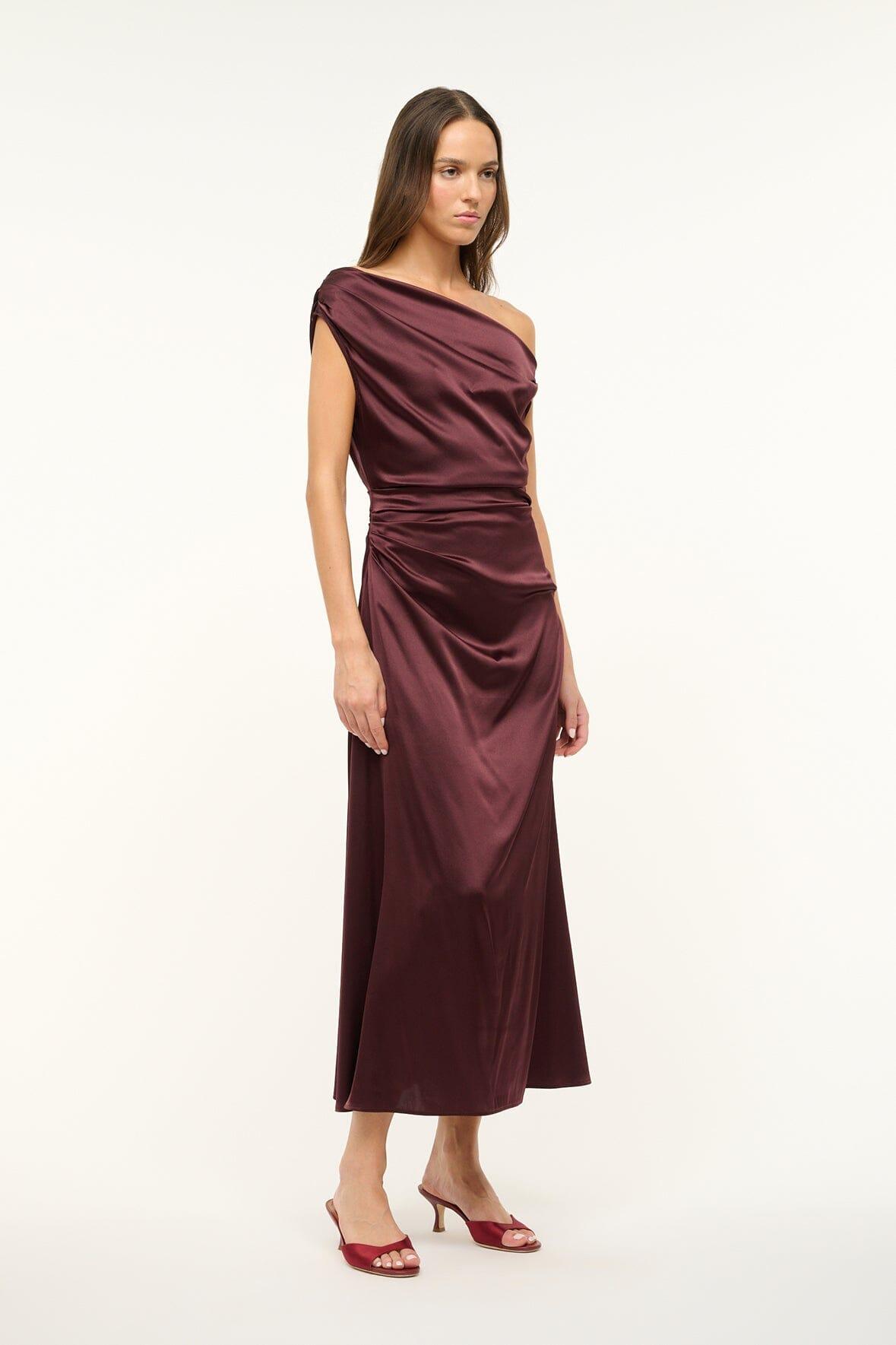 PHARE SILK DRESS | MERLOT Product Image