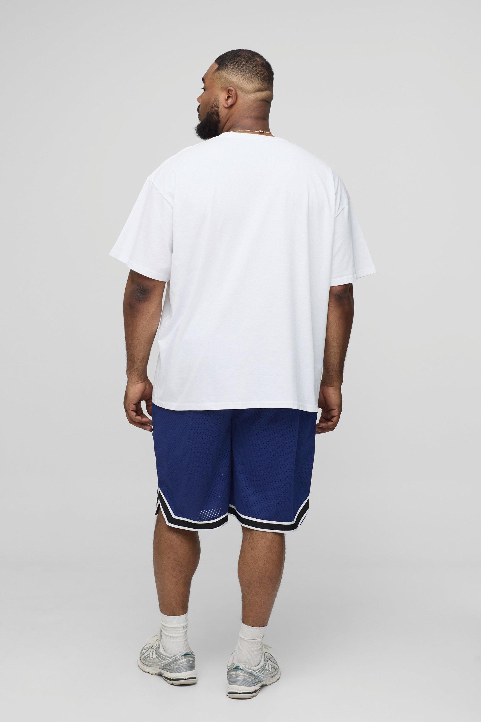 Plus Oversized Capri Palm Print T-Shirt | boohooMAN USA Product Image
