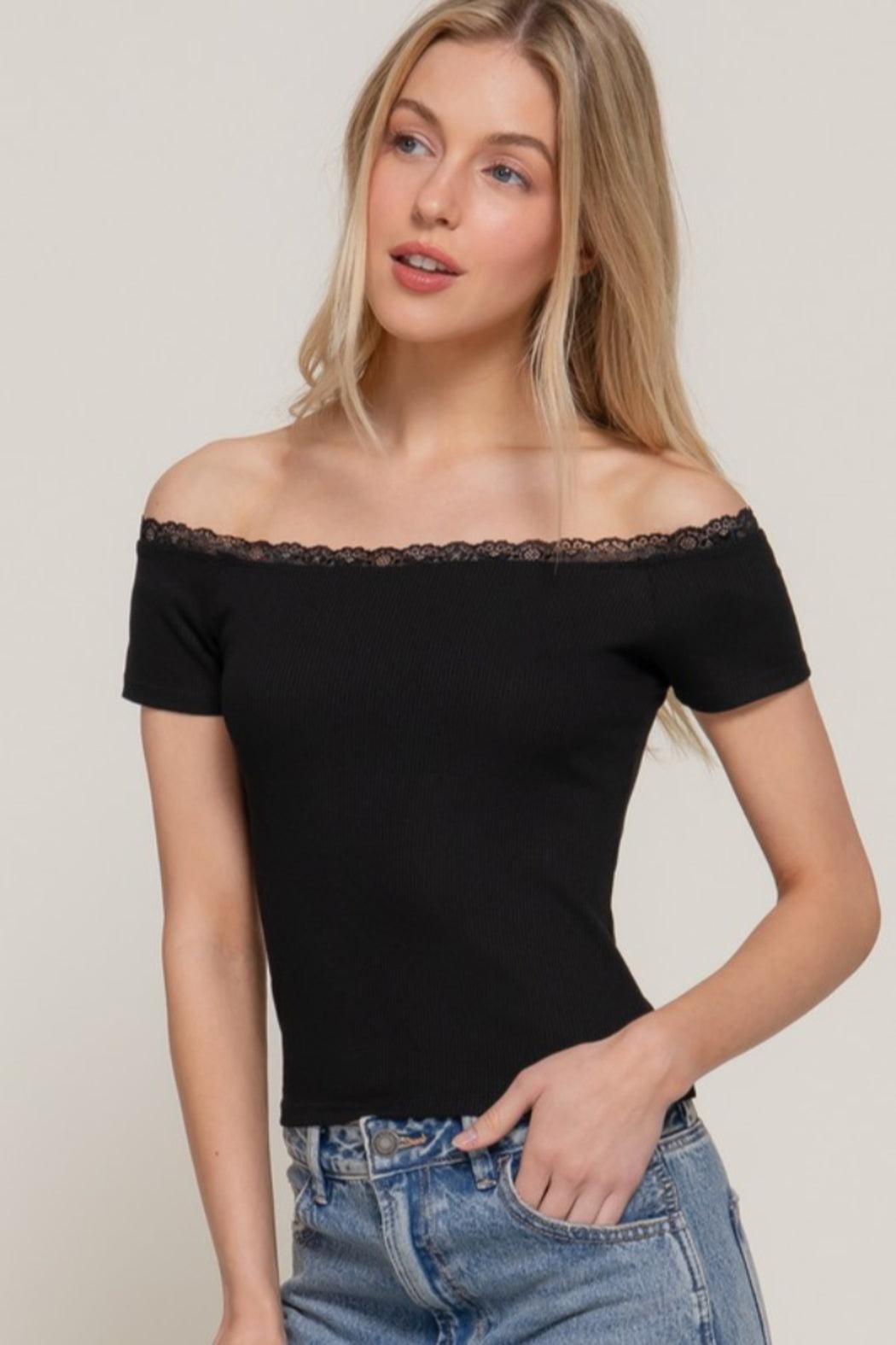Lace Trim Top Product Image