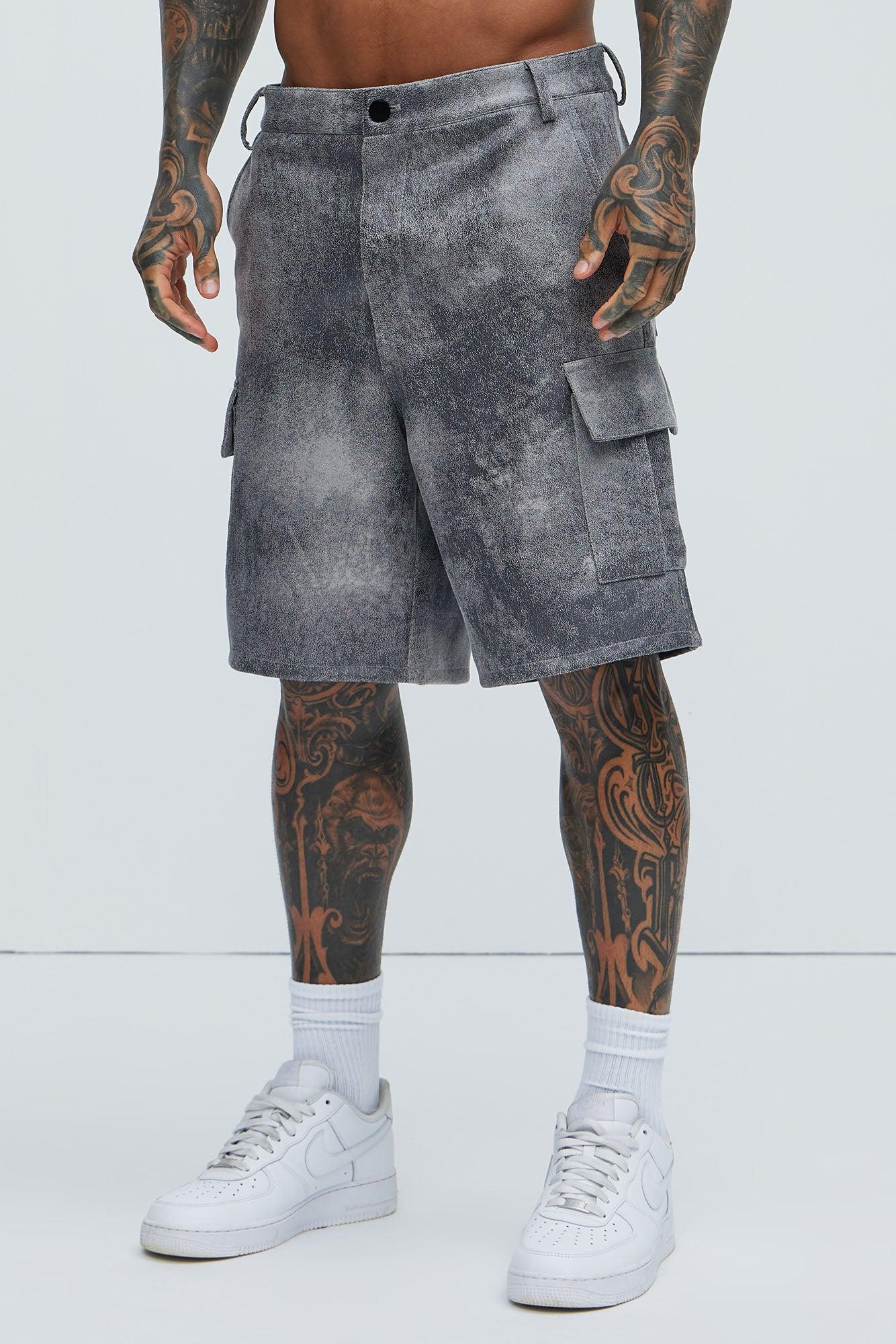 Manor Distressed Shorts - Grey Product Image