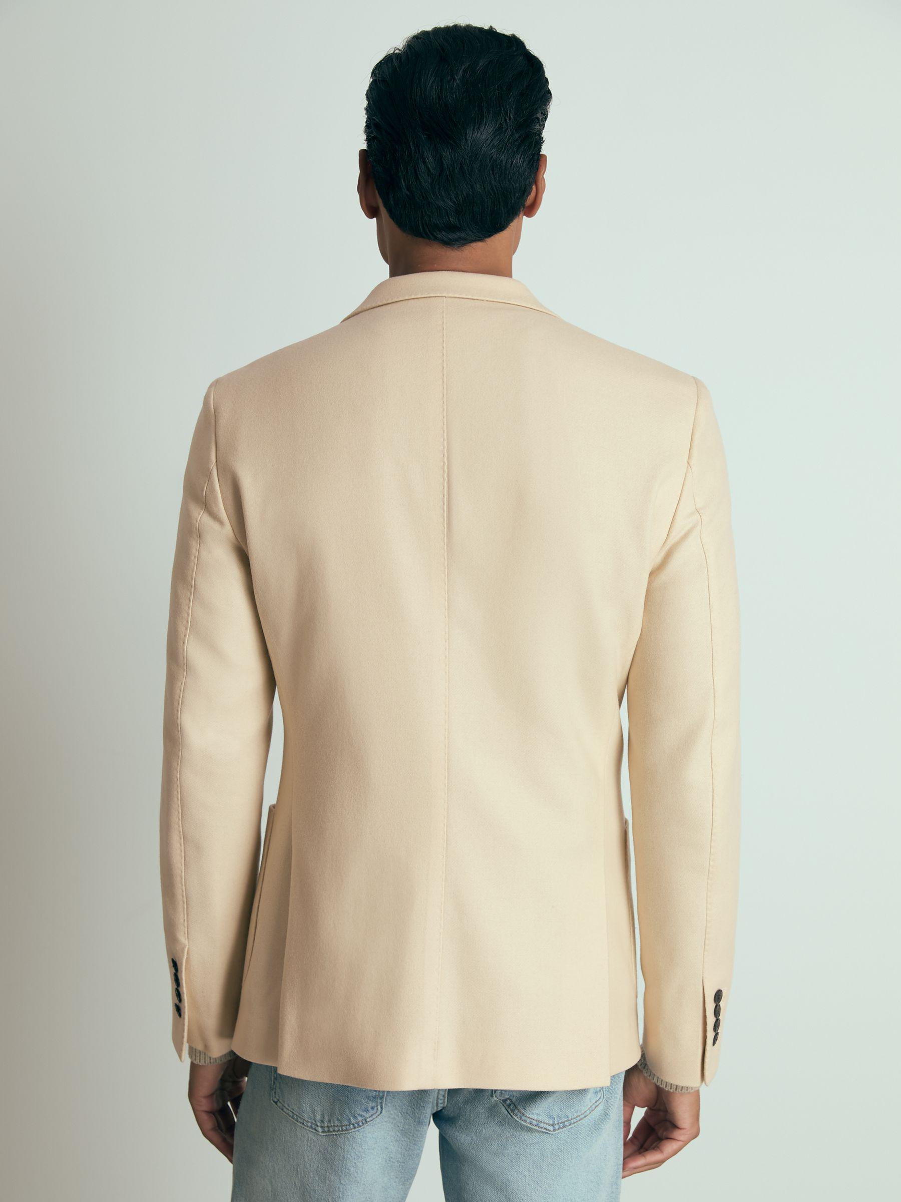 Atelier Single-Breasted Blazer in Wool-Blend Twill in Stone Product Image
