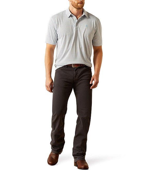 Ariat Men's All Over Micro-Triangle Print Polo Shirt Product Image